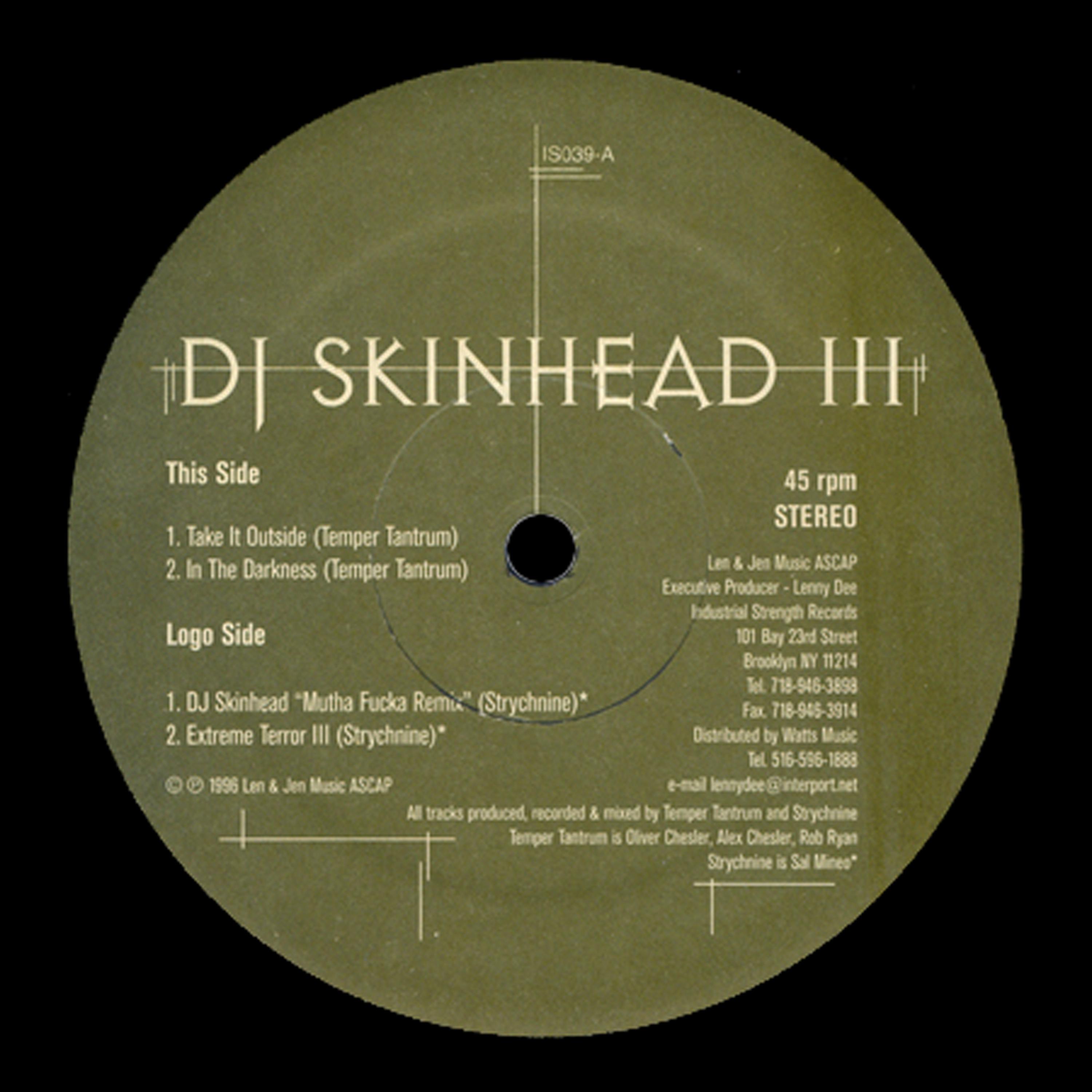 Постер альбома Dj Skinhead III