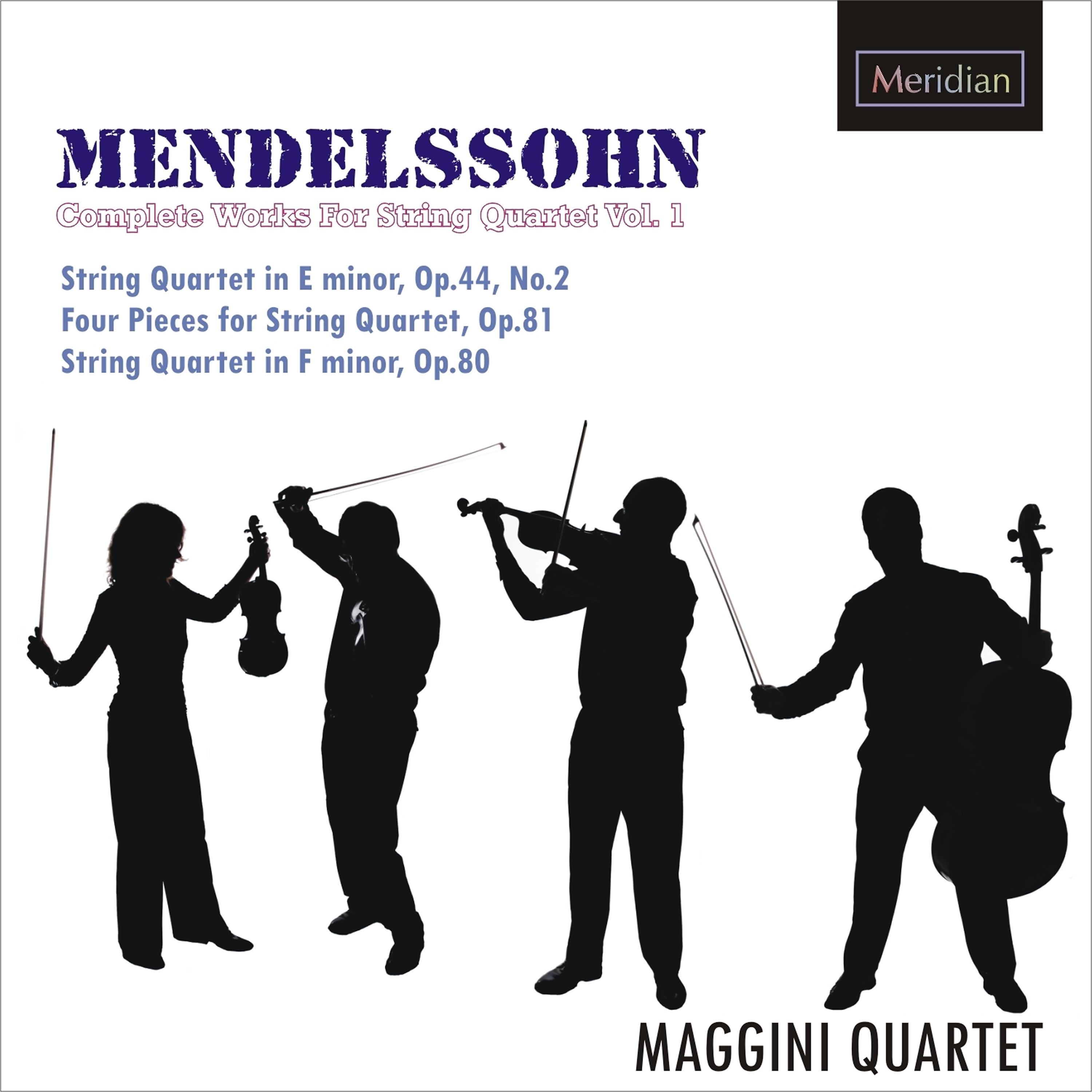 Постер альбома Mendelssohn: Complete Works for String Quartet, Vol. 1