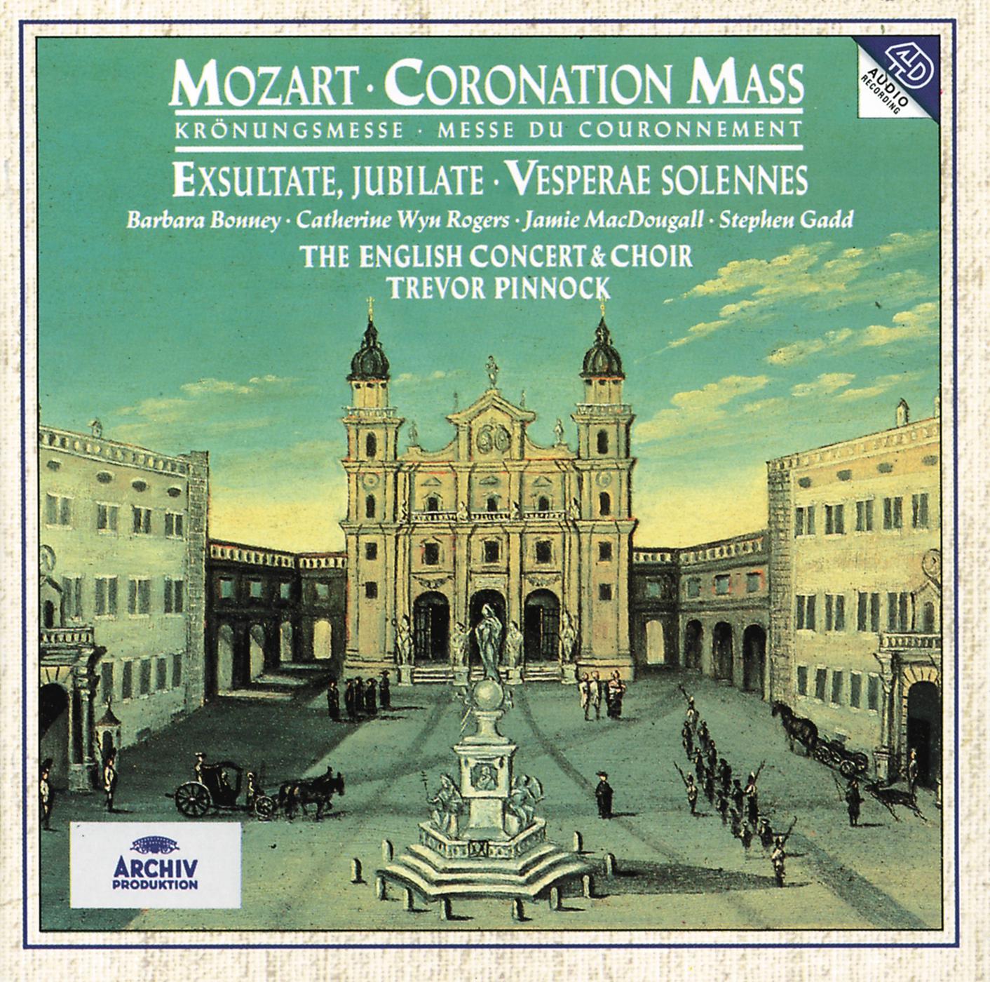 Постер альбома Mozart: Coronation Mass ; Exsultate, jubilate; Vesperae Solennes