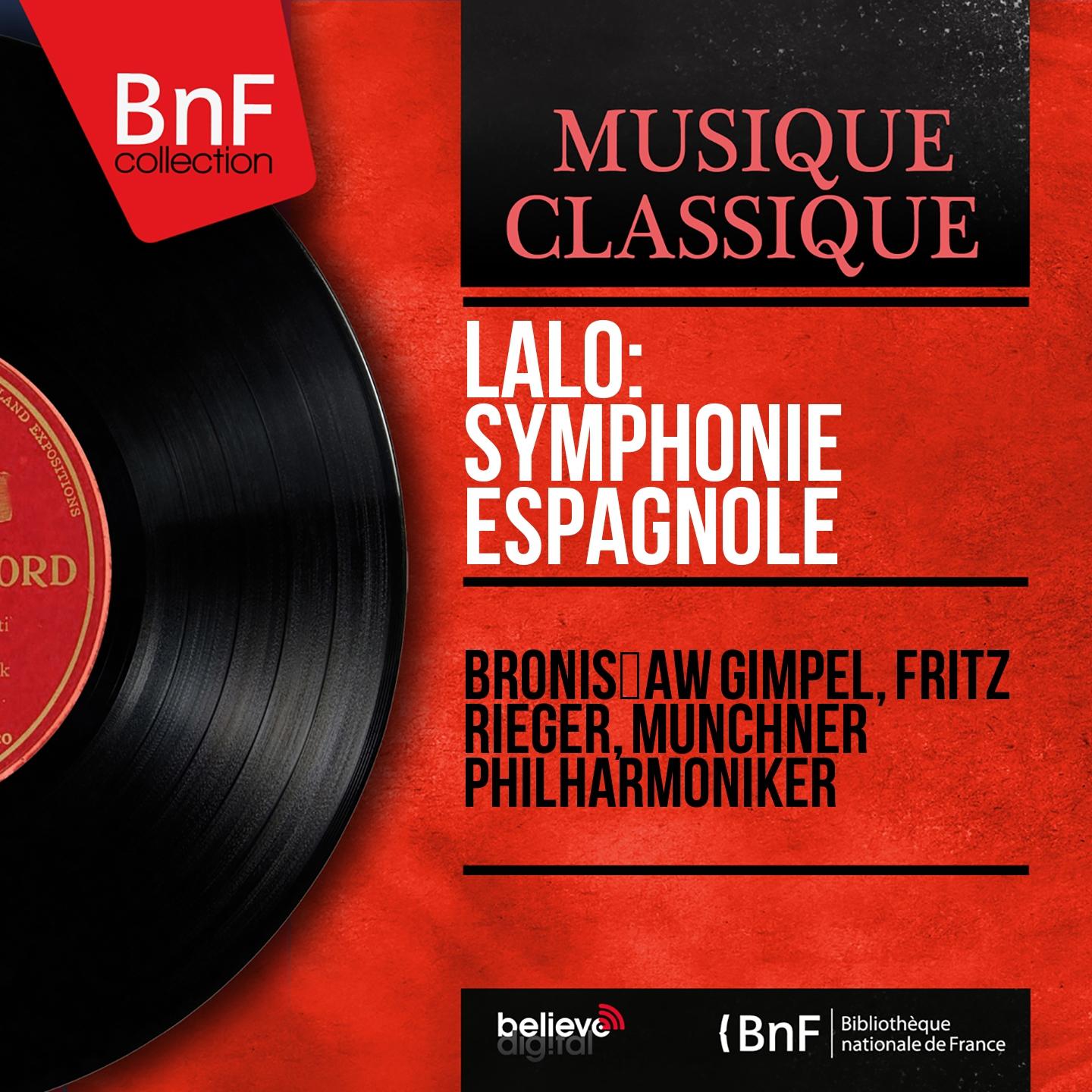 Постер альбома Lalo: Symphonie espagnole (Mono Version)