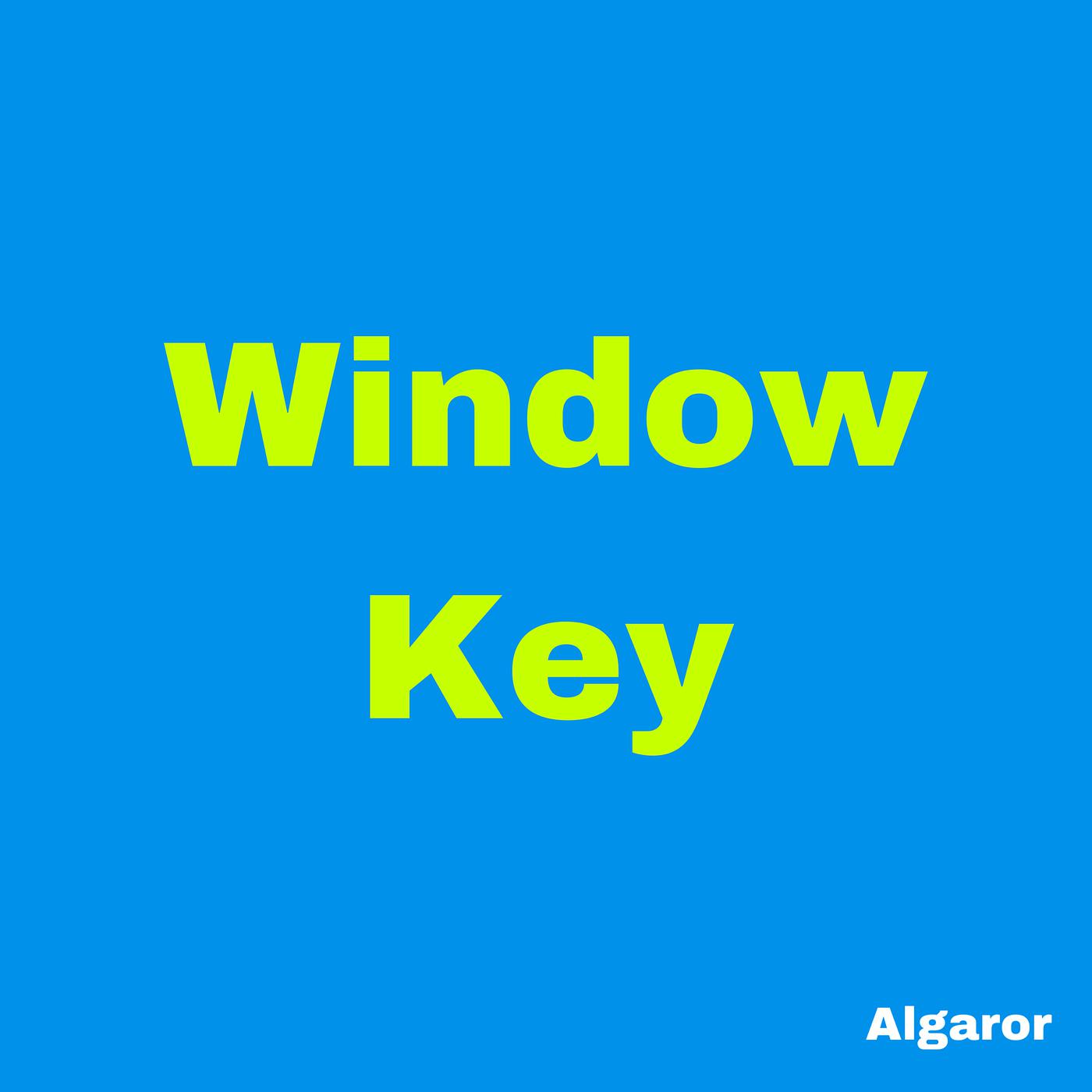 Постер альбома Window Key