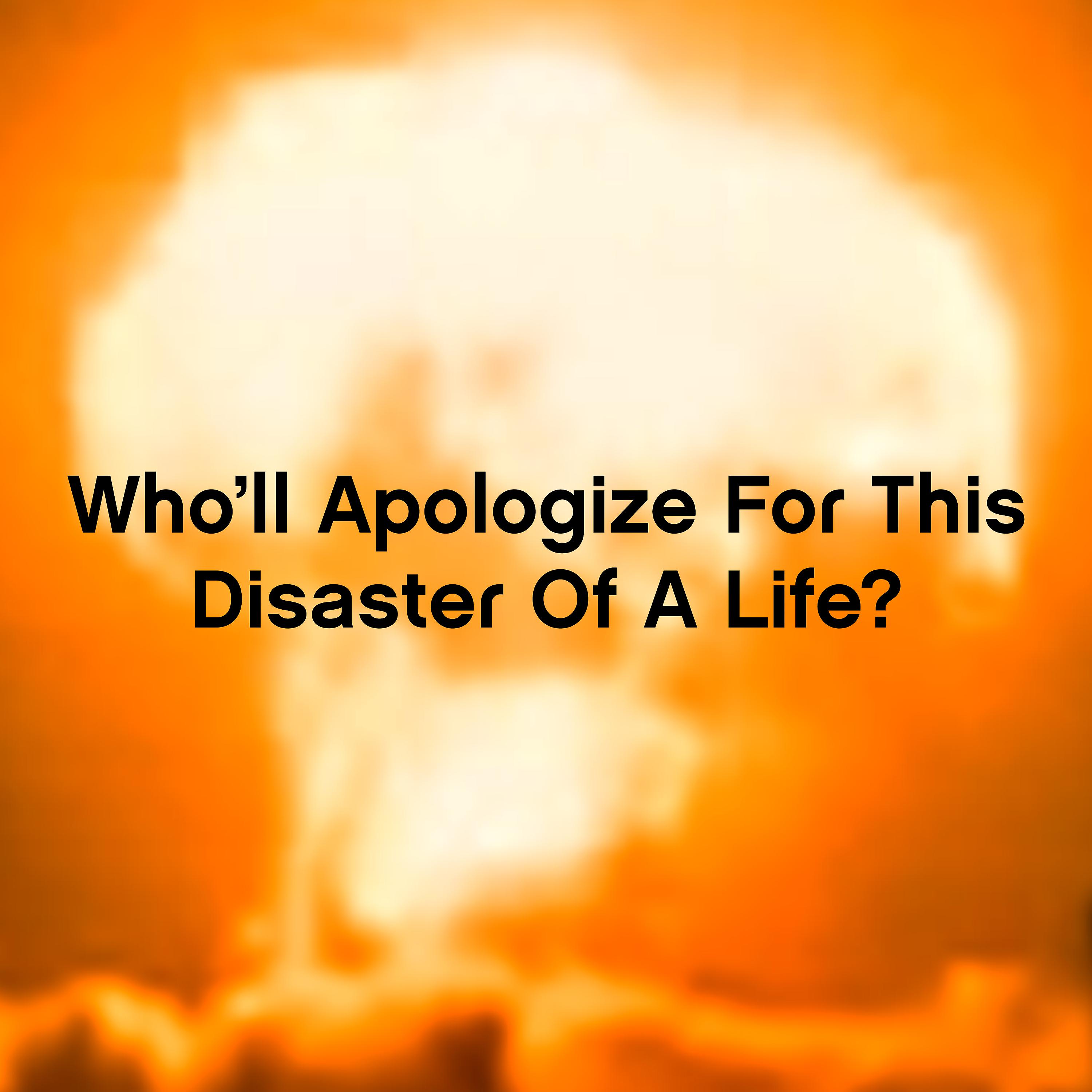 Постер альбома Who'll Apologize for This Disaster of a Life?