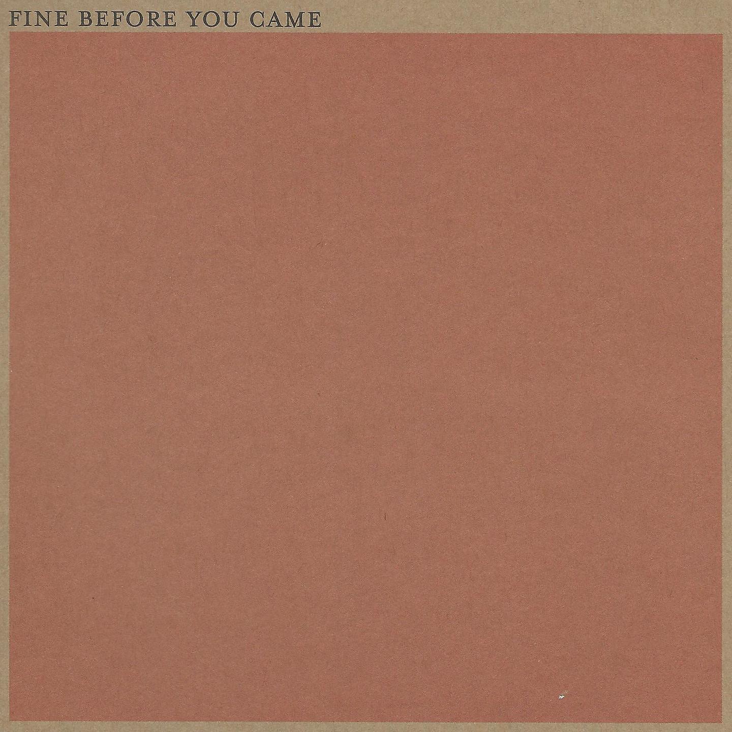 Постер альбома Fine Before You Came