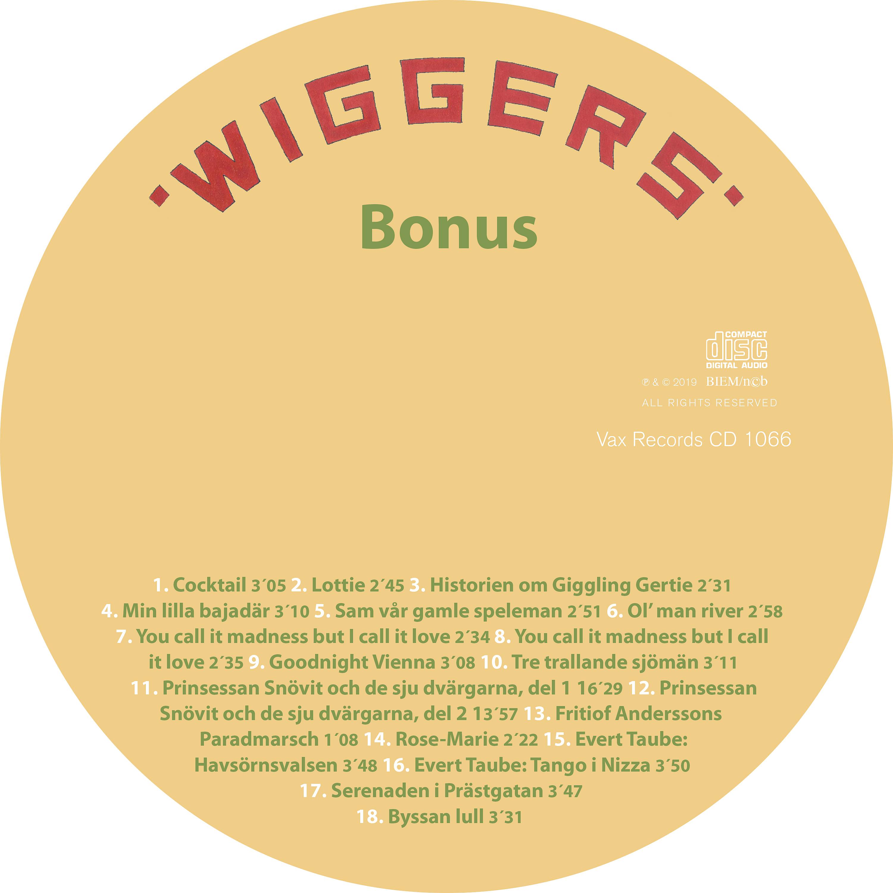Постер альбома Den kompletta Wiggers Bonus - 1929-1939