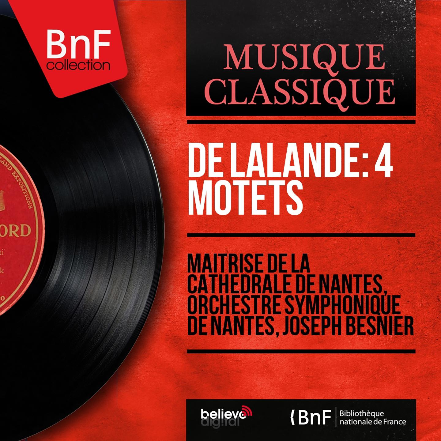 Постер альбома De Lalande: 4 Motets (Mono Version)