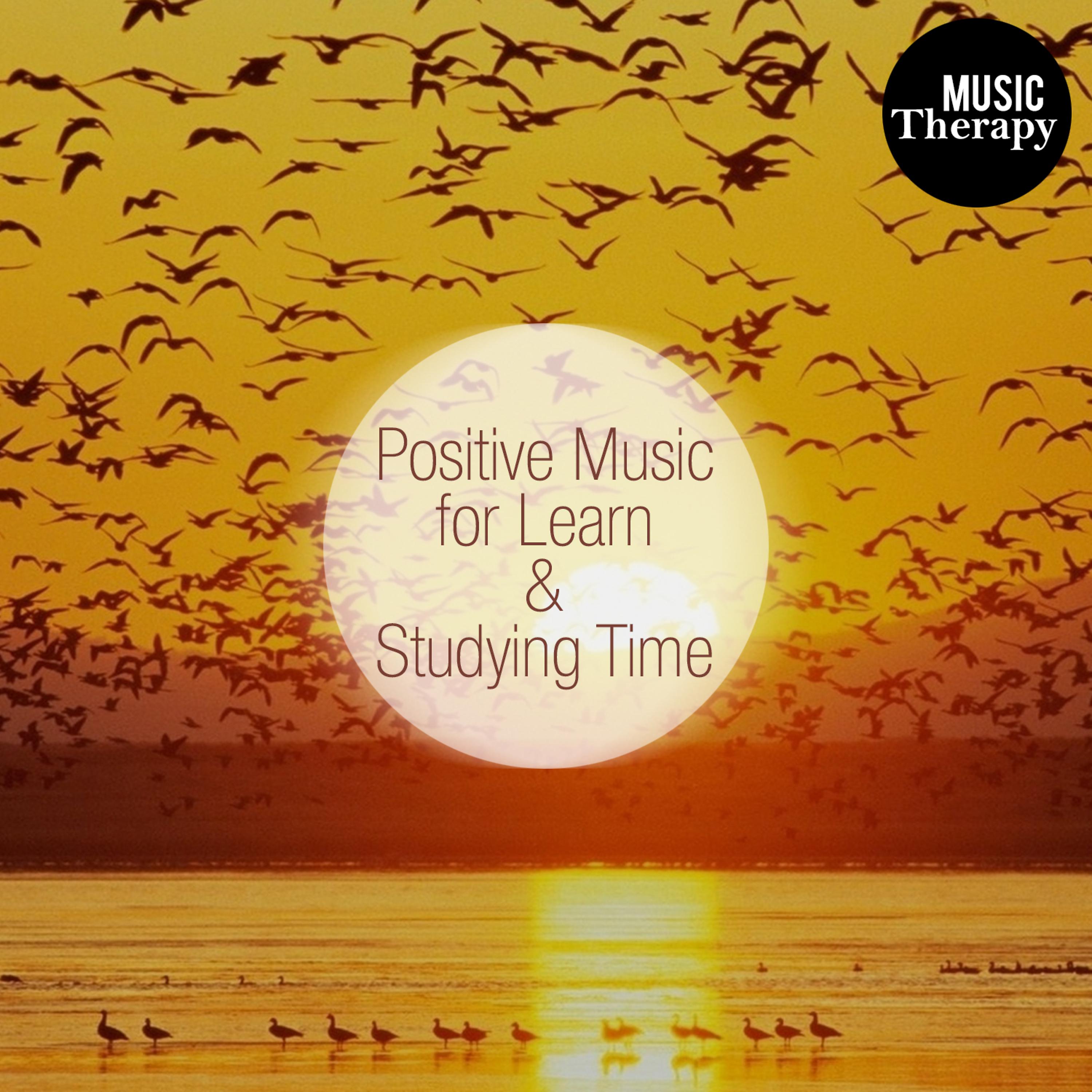 Постер альбома Music Therapy: Positive Music for Learn & Studying Time. Pacefull, Brain Concentration, Work Efficiency, Relaxing & Study with New Age Songs