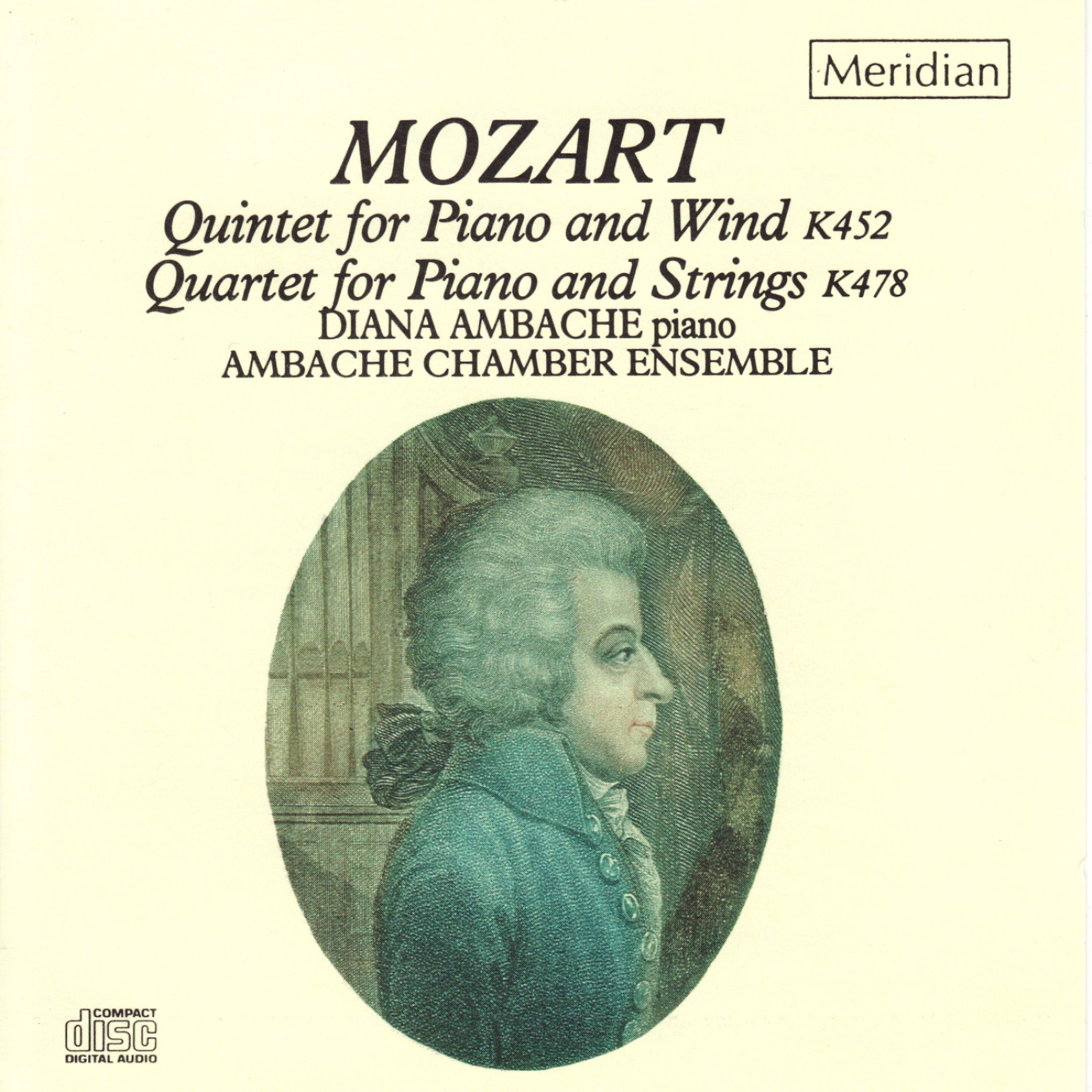 Постер альбома Mozart: Quintet for Piano and Wind - Quartet for Piano and Strings