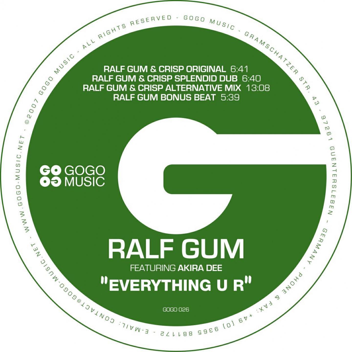 Ralf GUM - Everything U R (Ralf GUM & CrisP Splendid Dub)