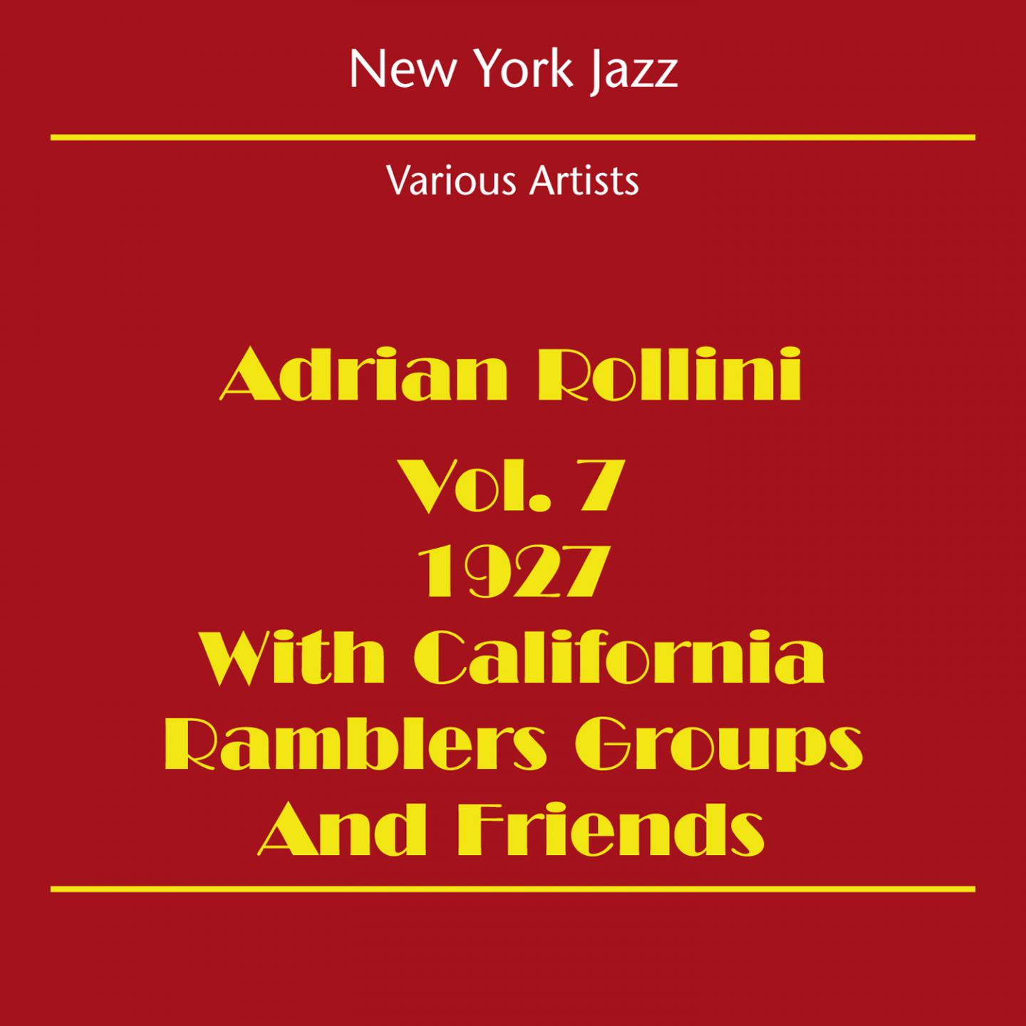 Постер альбома New York Jazz (Adrian Rollini 1927 Volume 7 - With California Ramblers Groups And Friends)
