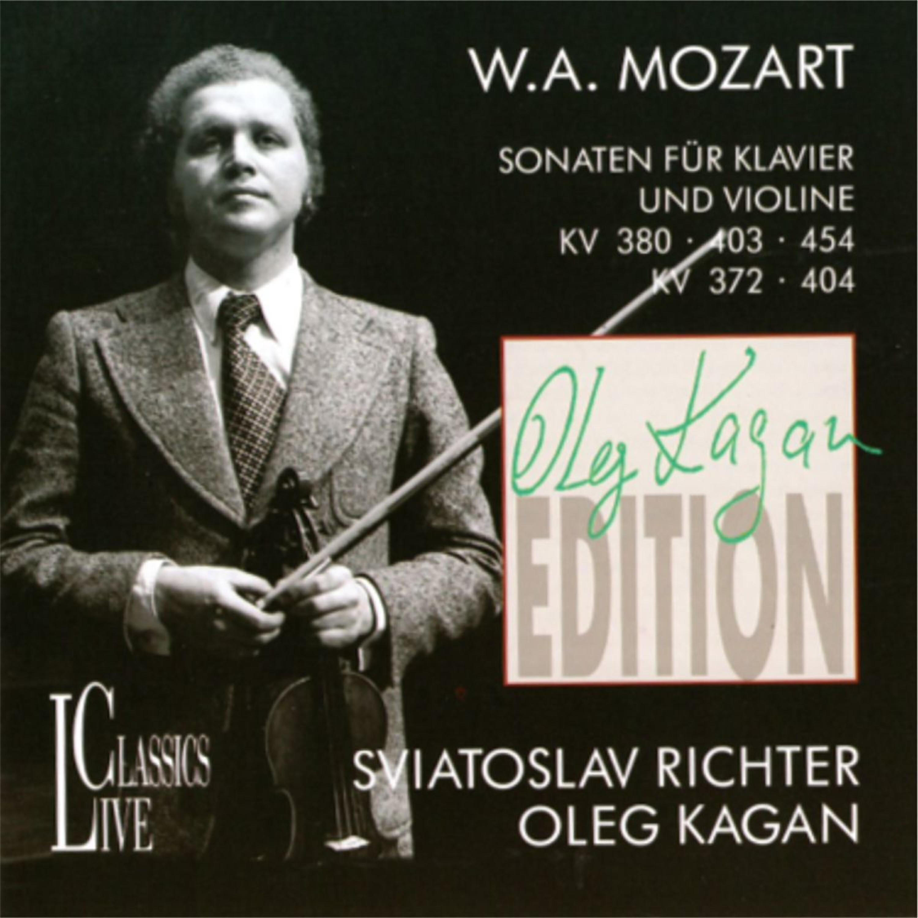 Oleg Kagan - Violin Sonata in A Major, K. 305/293d: II. Temo con variazioni. Andante grazioso