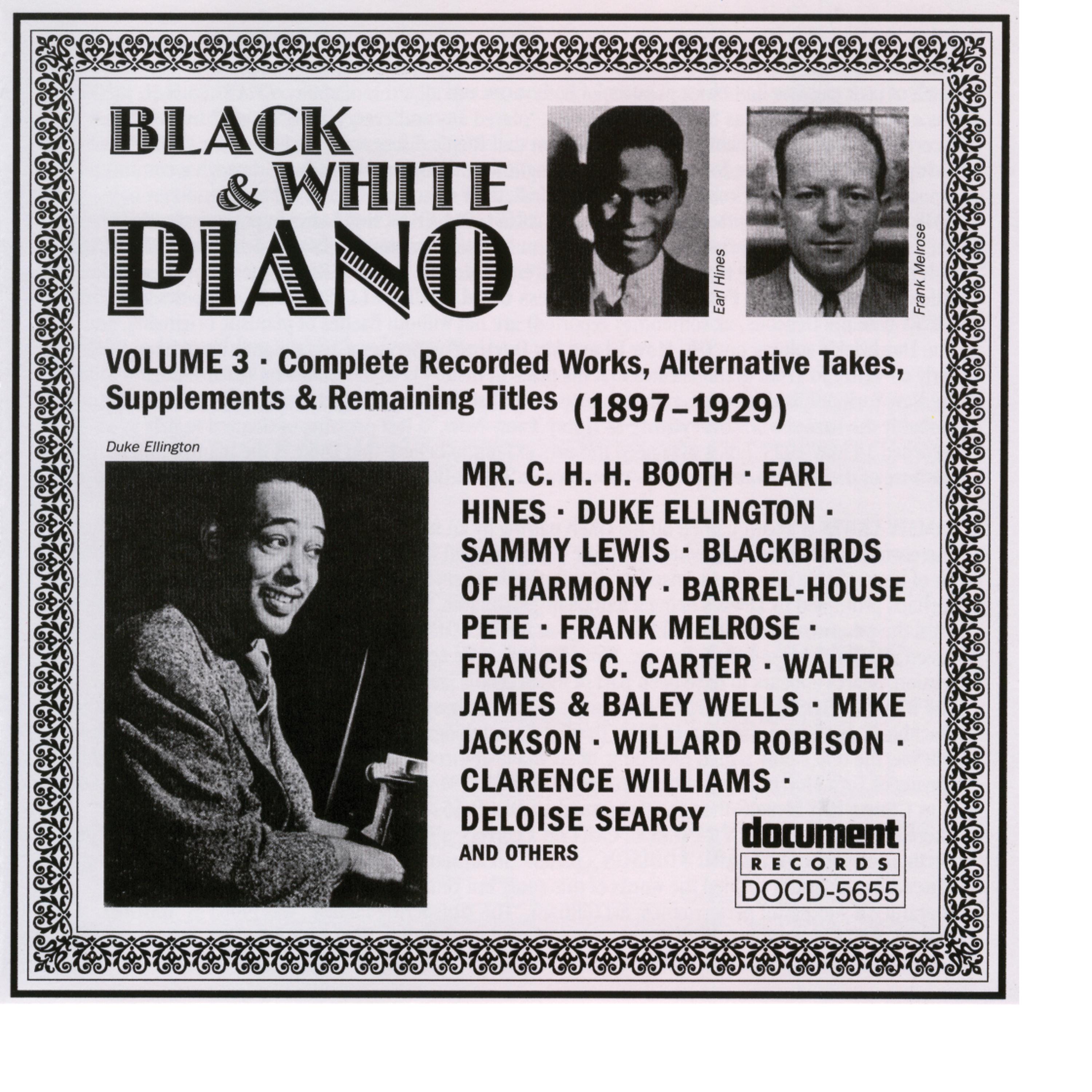 Постер альбома Black And White Piano Vol. 3 (1897-1929)