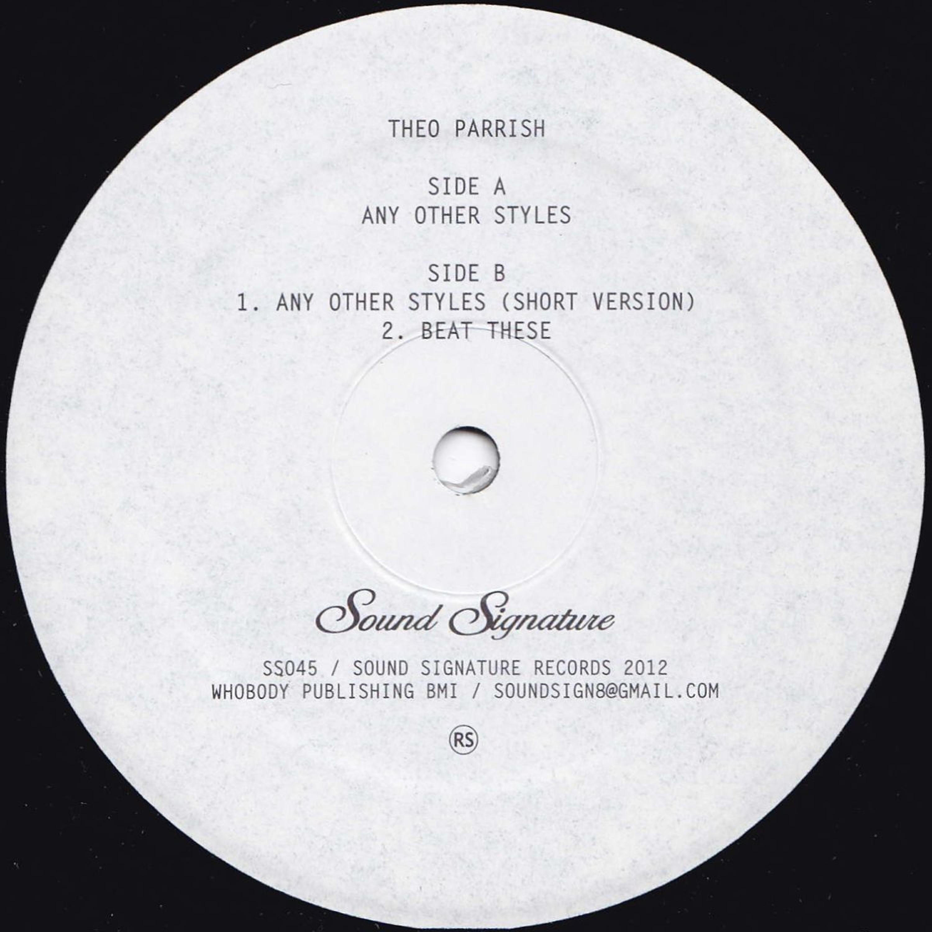 Theo Parrish - Any Other Styles