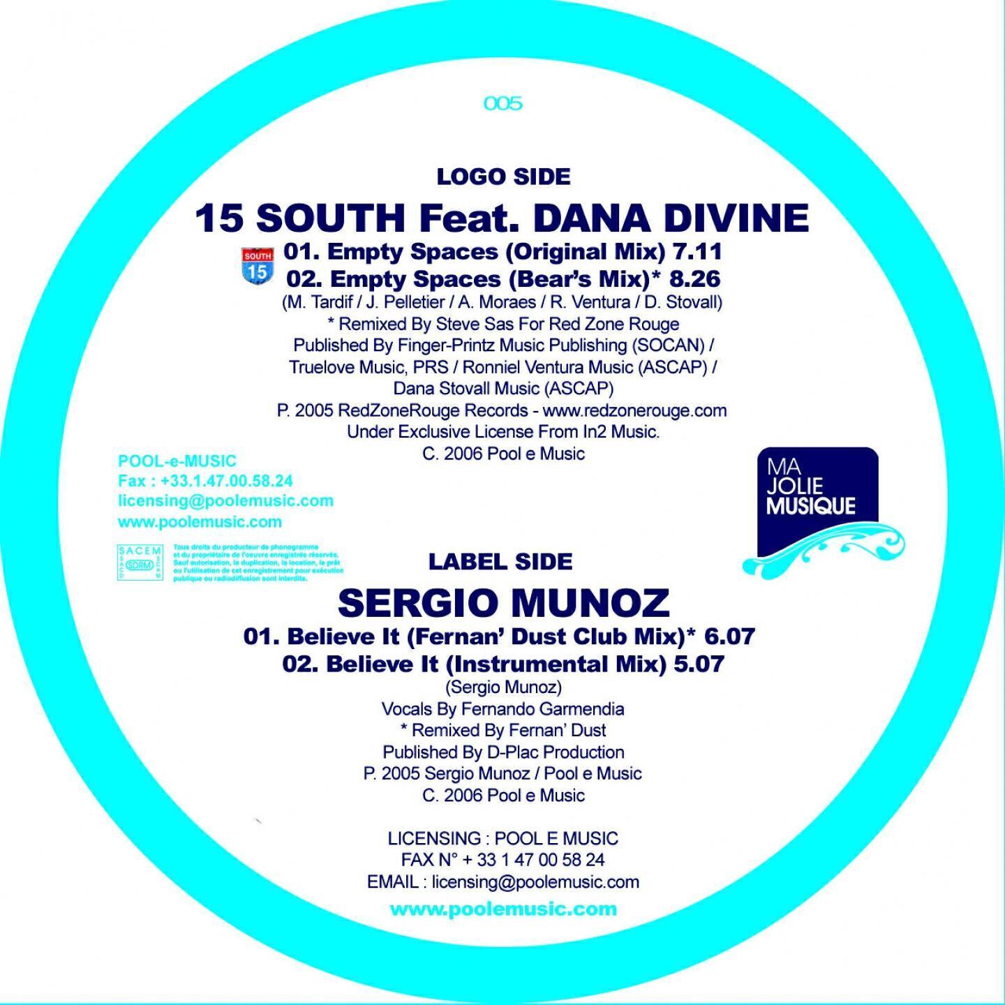 15 South - Empty Spaces (feat. Dana Divine) (Original Mix)