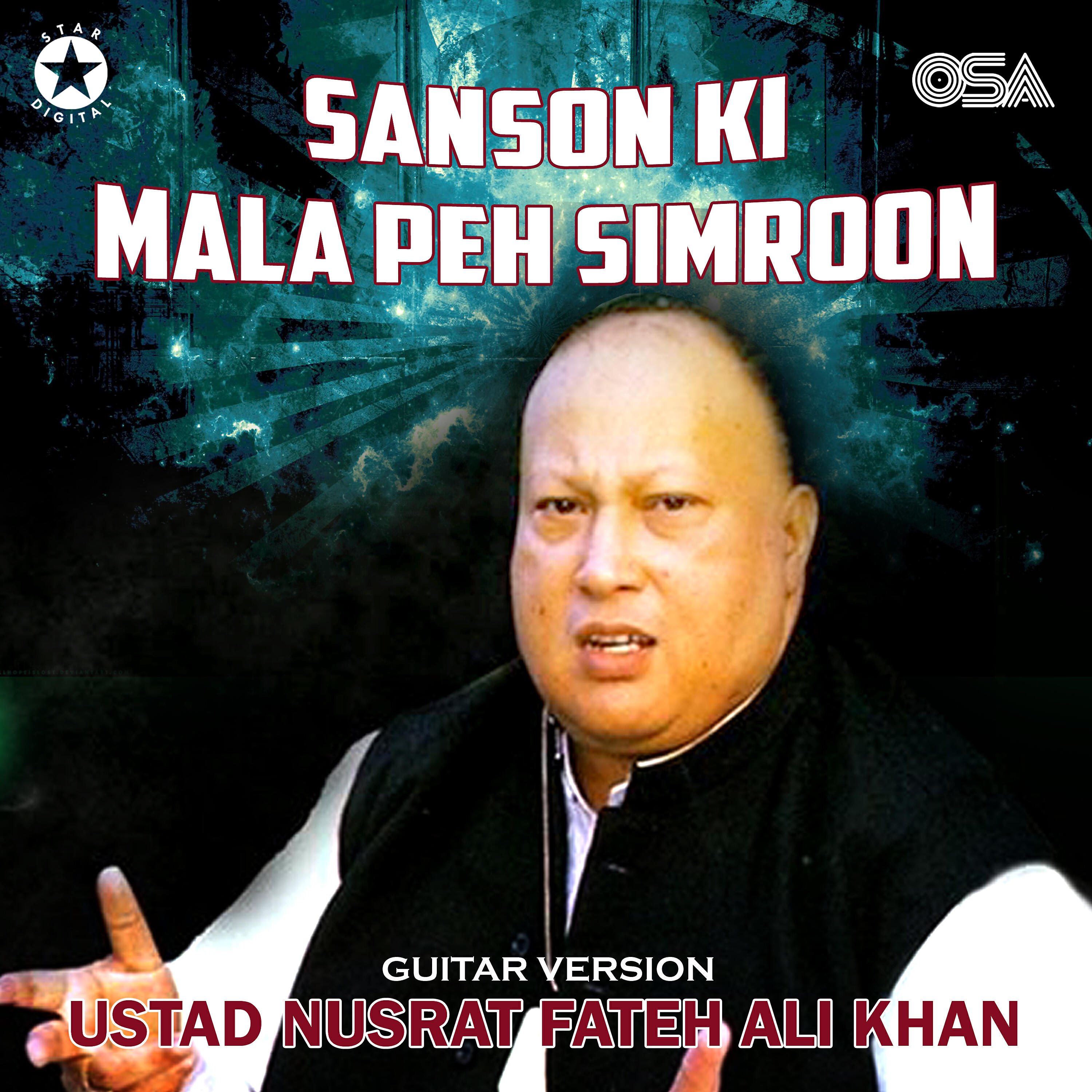 Ustad Nusrat Fateh Ali Khan - Sanson Ki Mala Peh Simroon (Guitar Version)