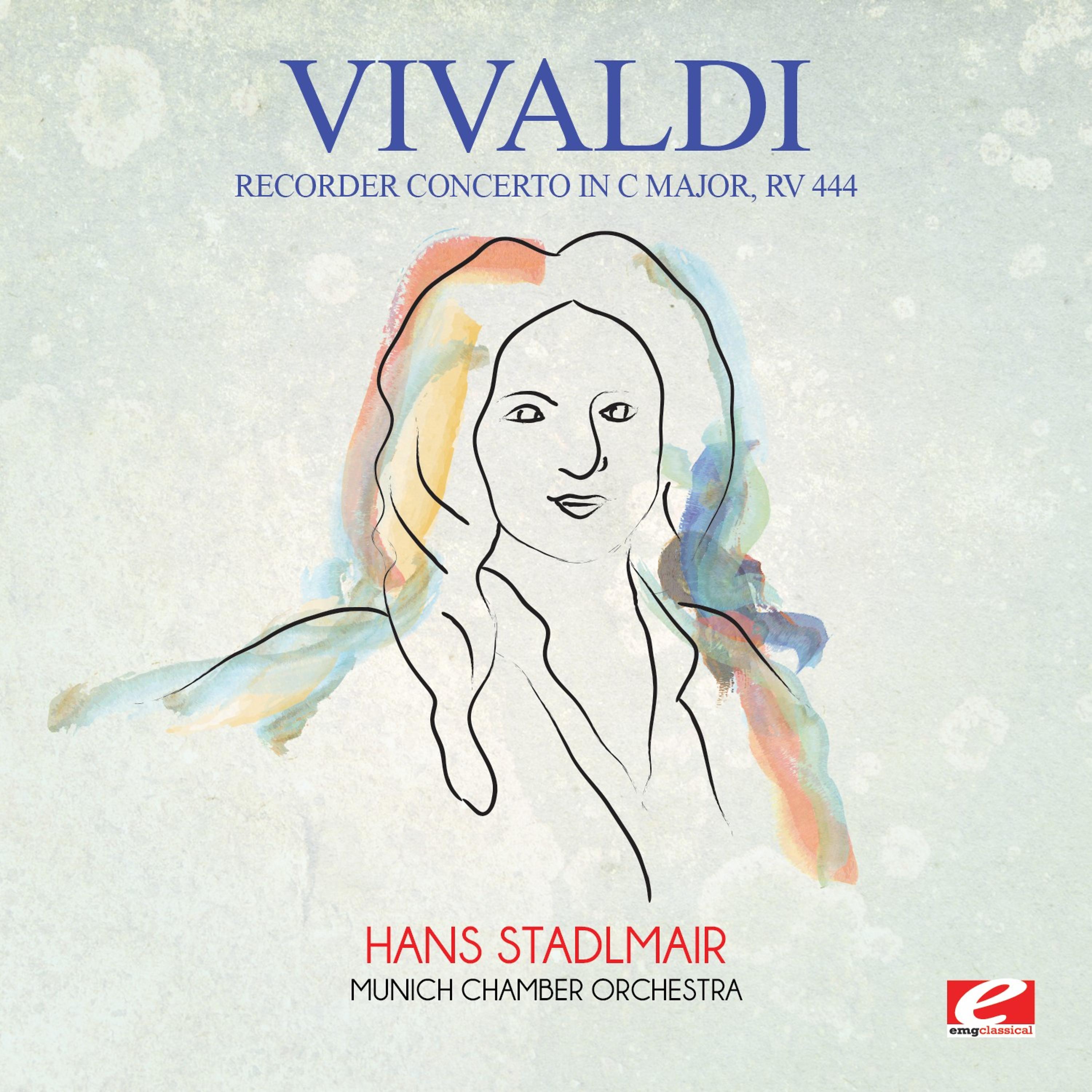 Постер альбома Vivaldi: Recorder Concerto in C Major, RV 444 (Digitally Remastered)