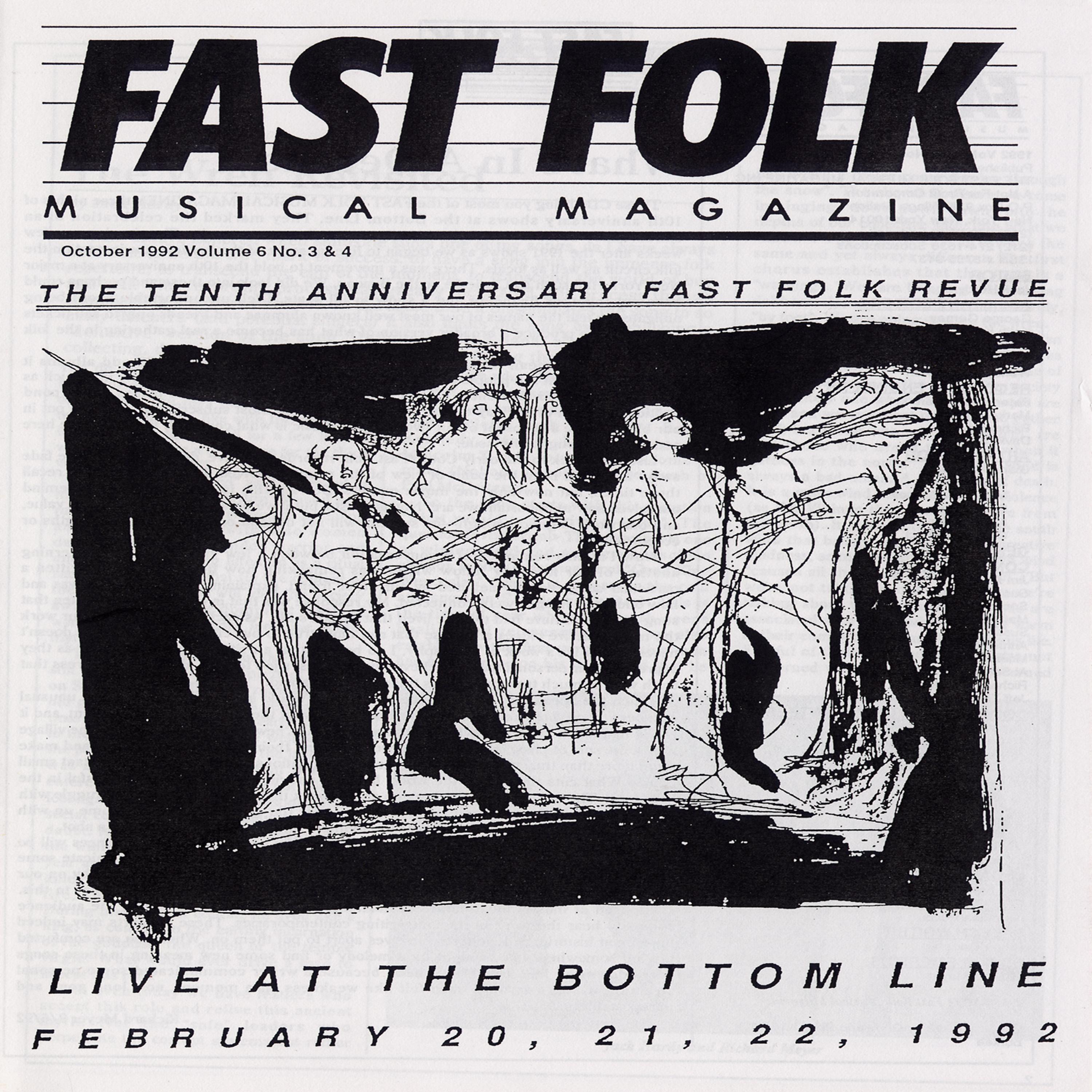 Постер альбома Fast Folk Musical Magazine (Vol. 6, No.3) Tenth Anniversary-Live at the Bottom Line 1992