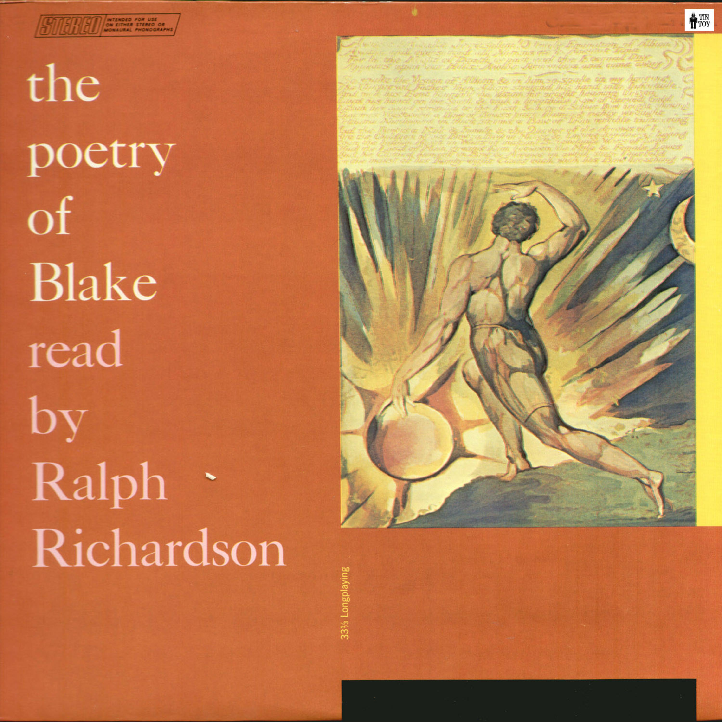 Постер альбома The Poetry of Blake Read by Ralph Richardson
