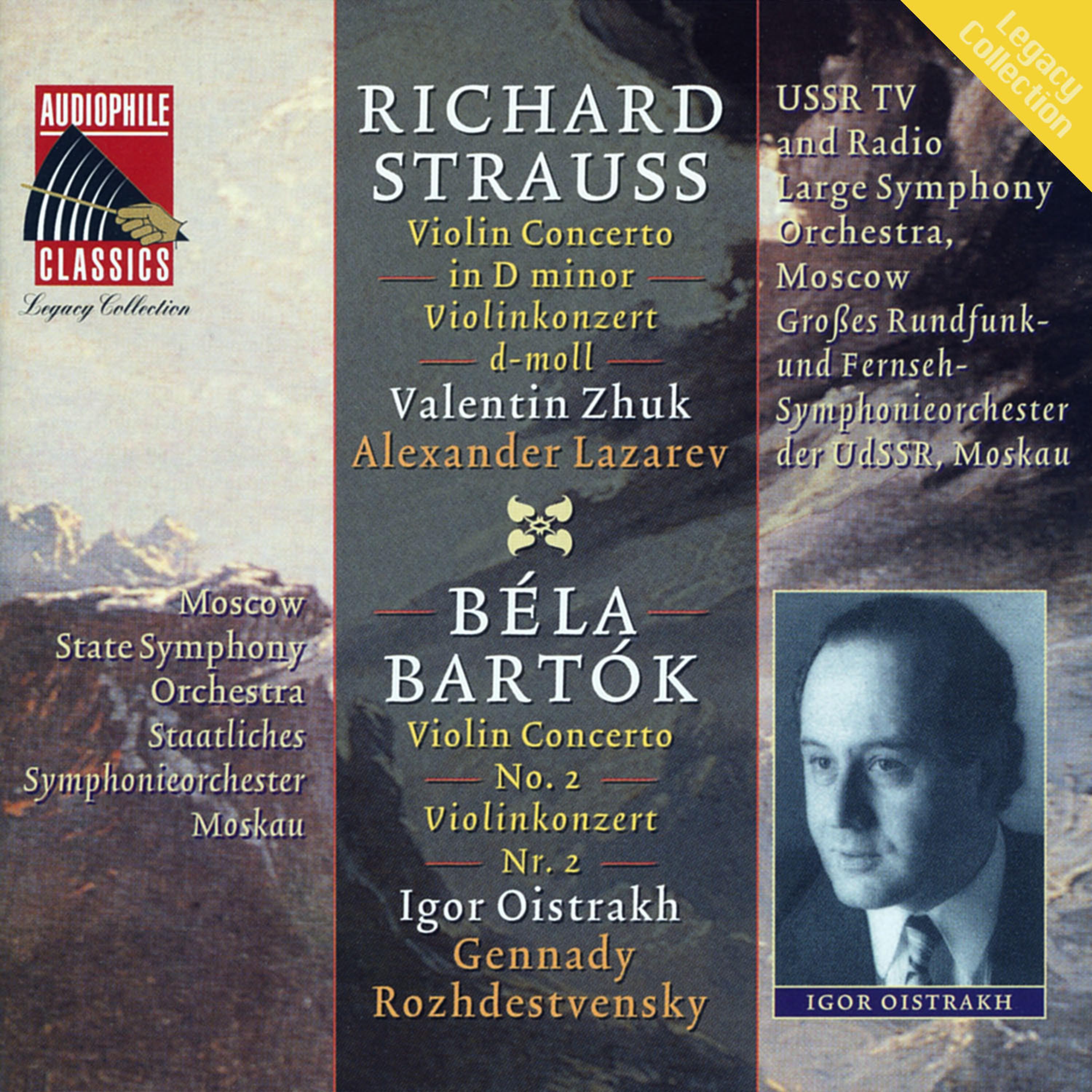 Постер альбома Strauss: Violin Concerto in D Minor - Bartok: Violin Concerto No. 2