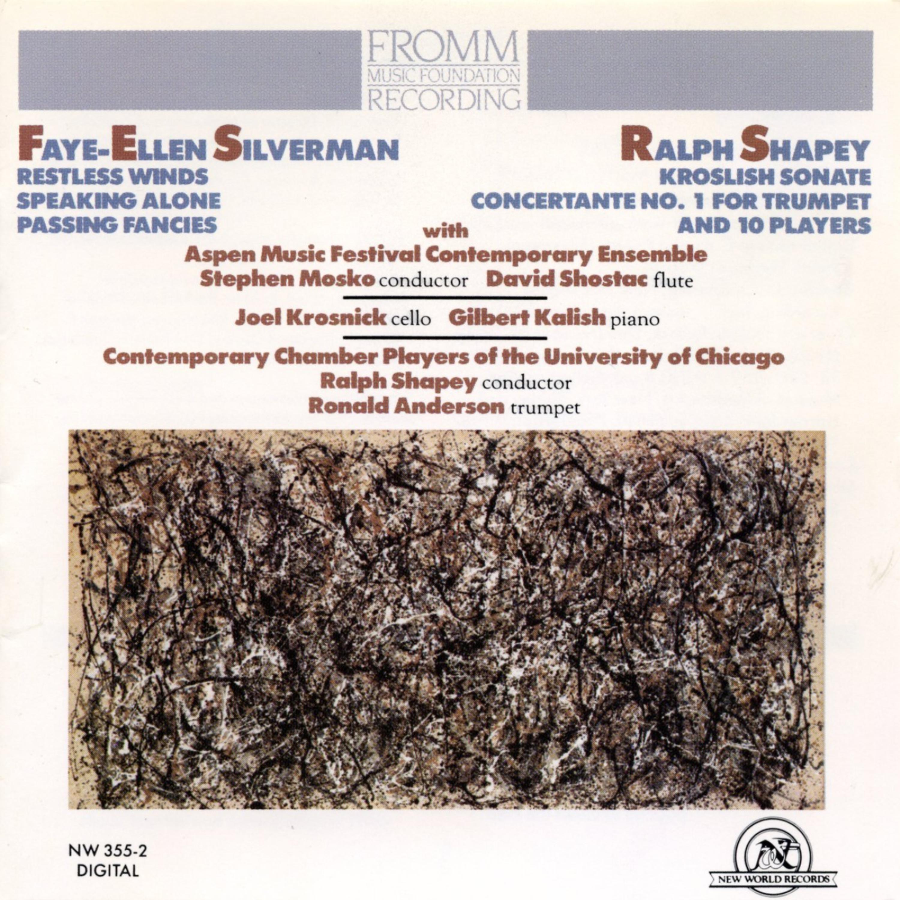 Постер альбома Ralph Shapey/Faye Ellen Silverman