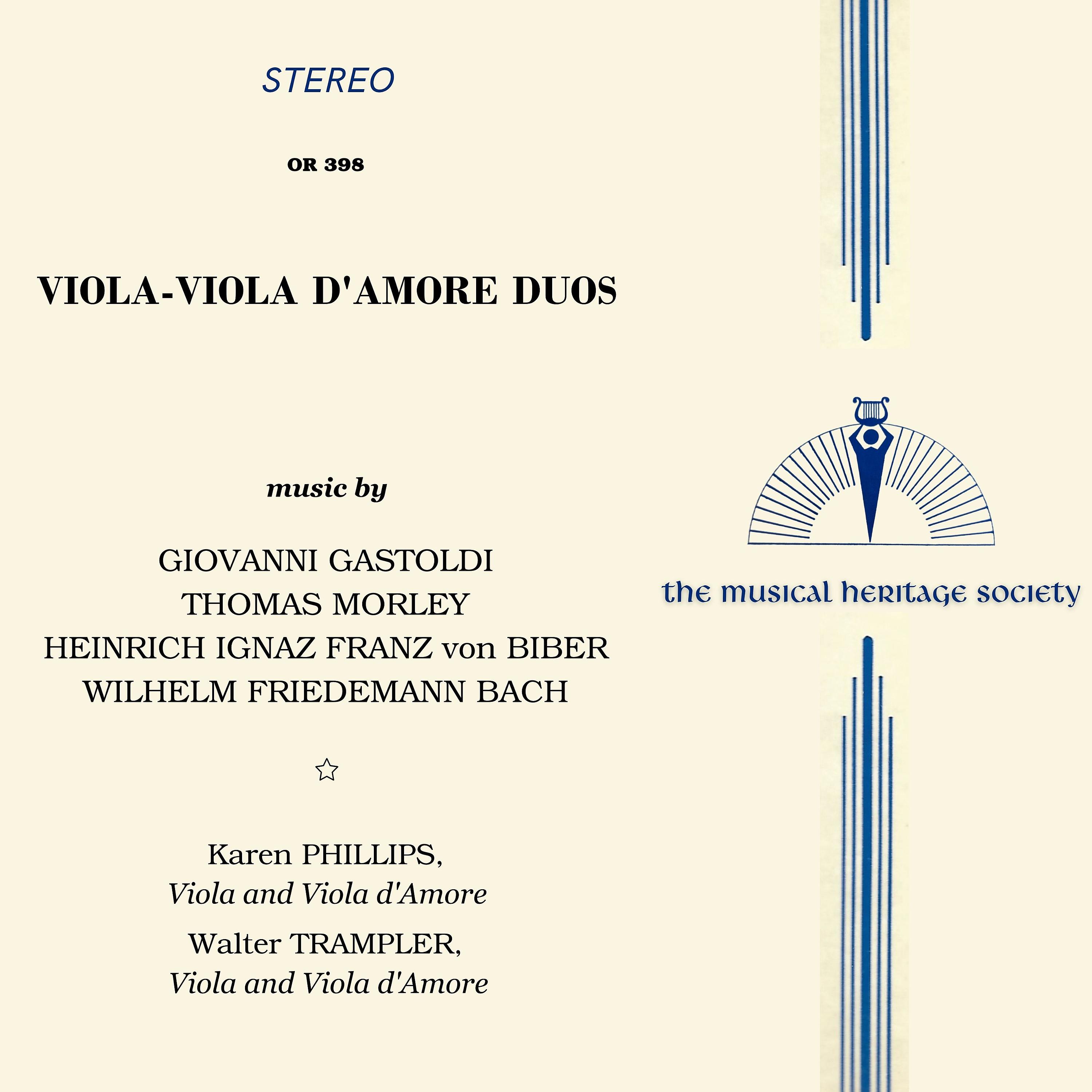 Постер альбома Viola-Viola d'Amore Duos