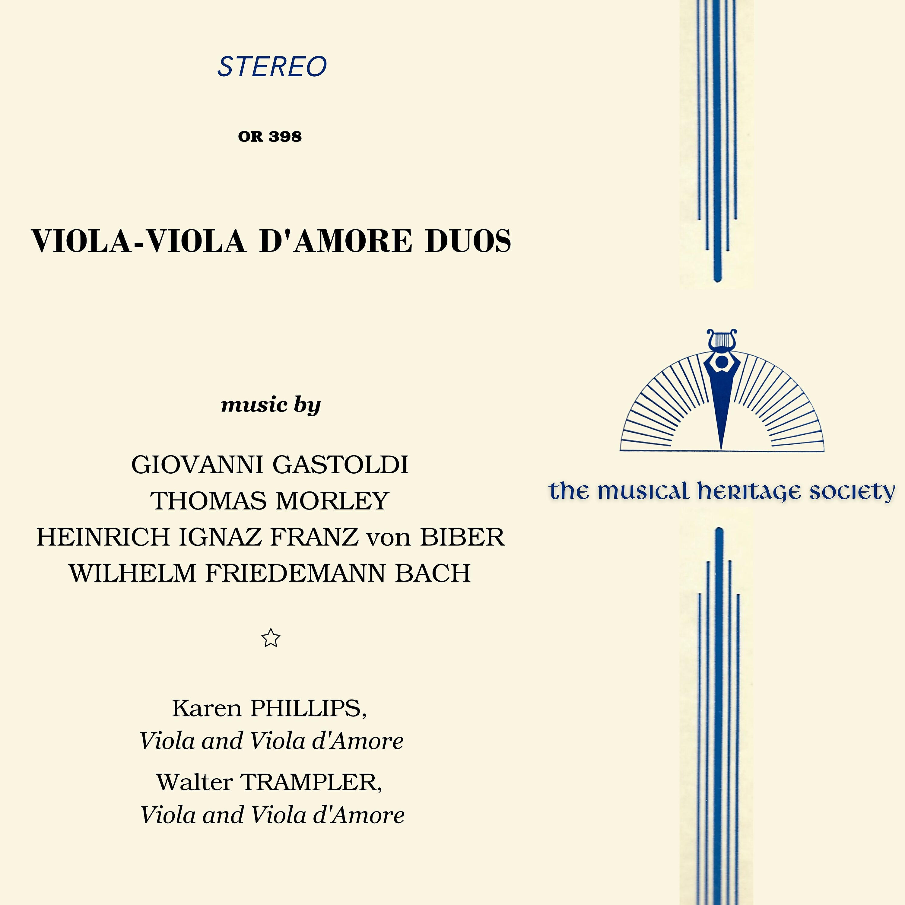 Walter Trampler - Duet No. 3 for 2 Violas in G Minor, Fk. 62: II. Amoroso