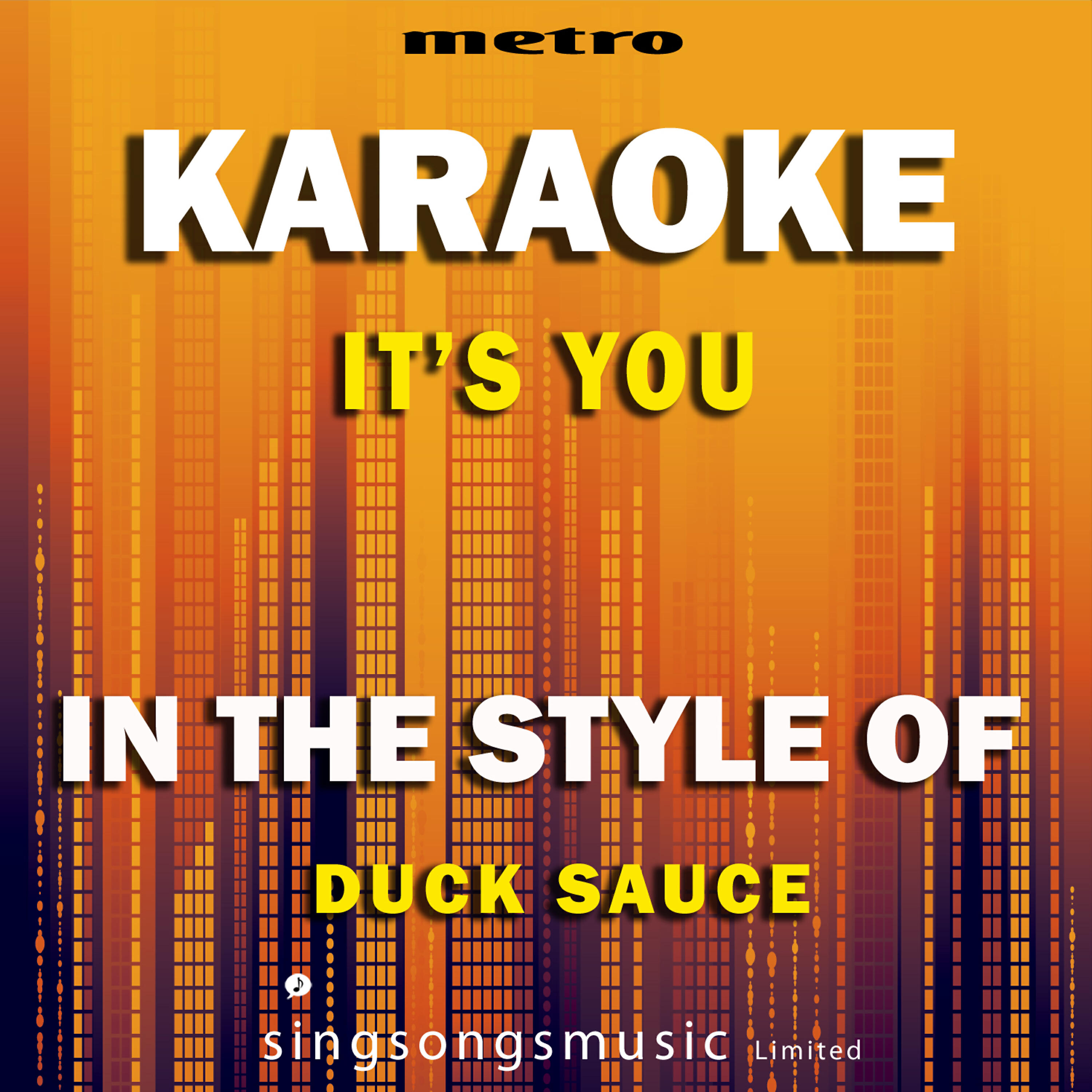 Metro Karaoke Singles - It's You (In the Style of Duck Sauce) [Karaoke Version]