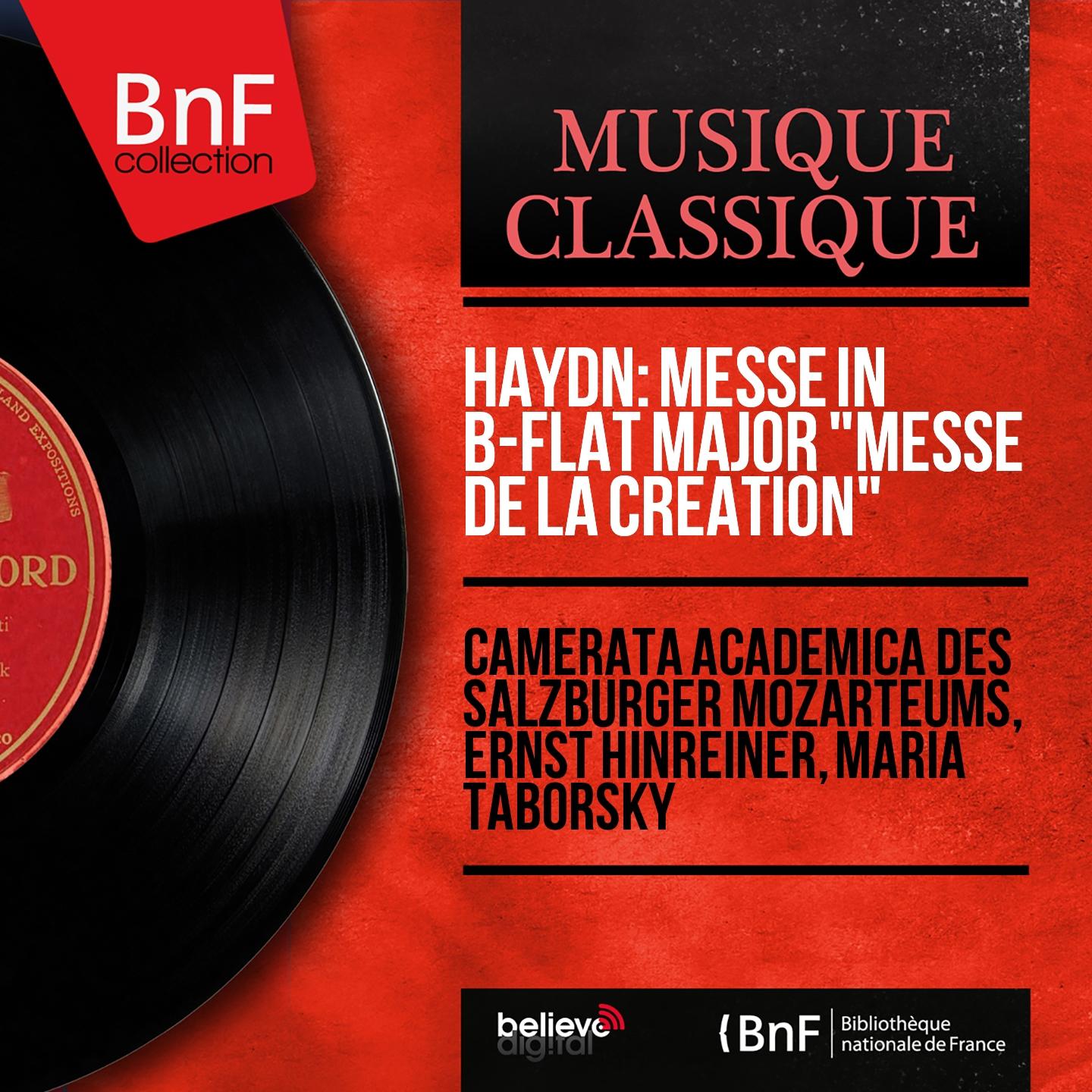 Постер альбома Haydn: Messe in B-Flat Major "Messe de la création" (Stereo Version)