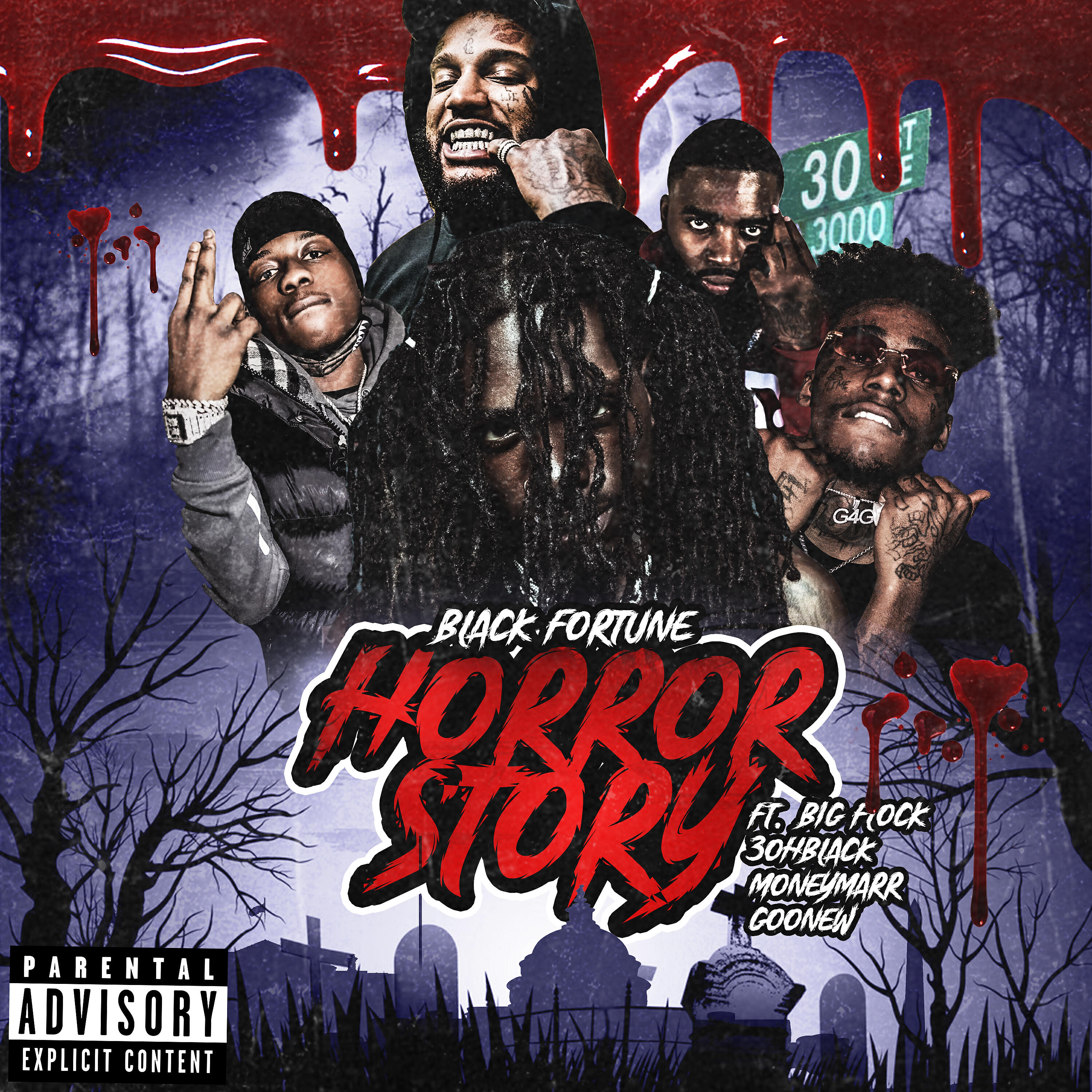 Black Fortune - Horror Story (feat. Big Flock, 3ohBlack, MoneyMarr & Goonew)
