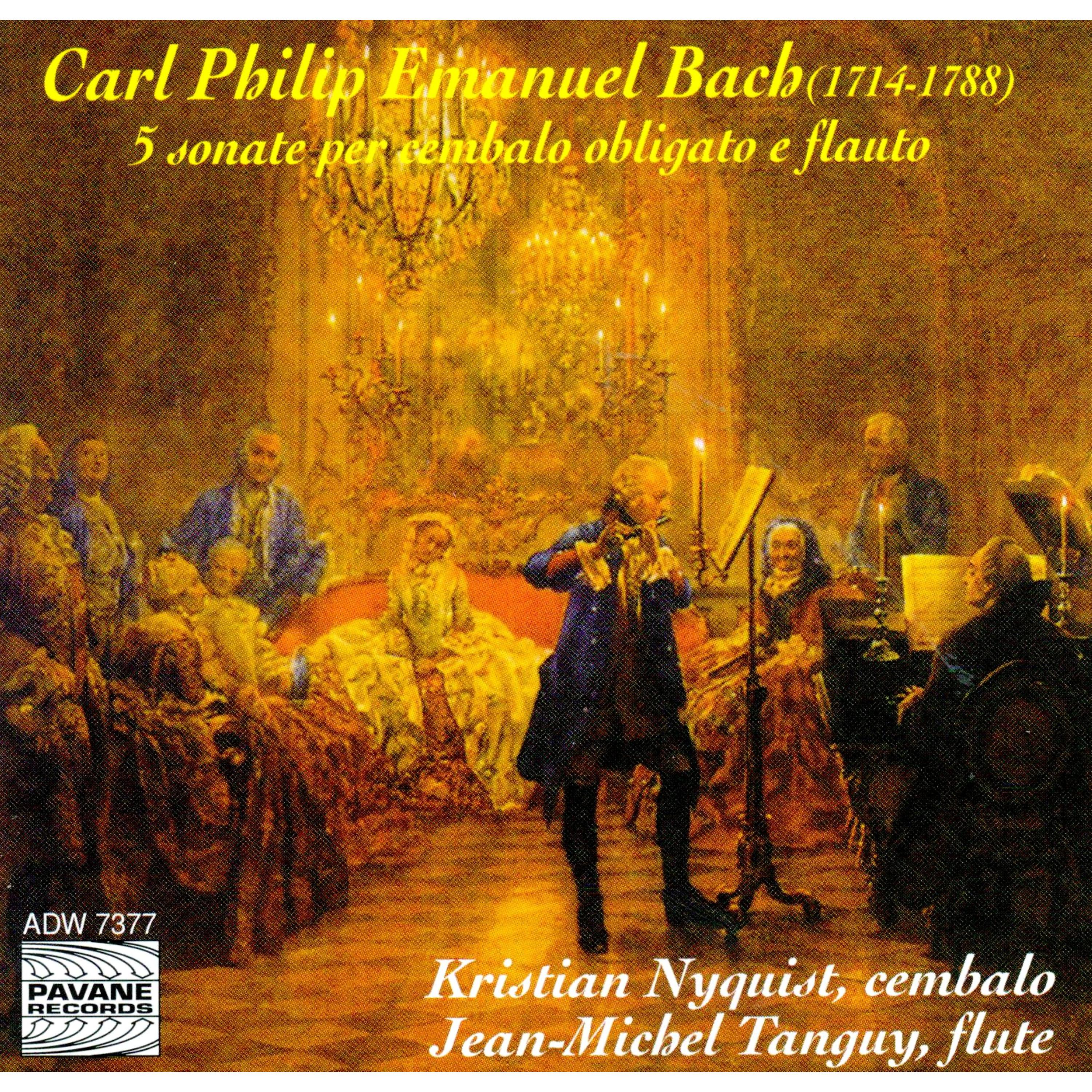 Постер альбома C. P. E. Bach: 5 Sonate per cembalo obligato e flauto