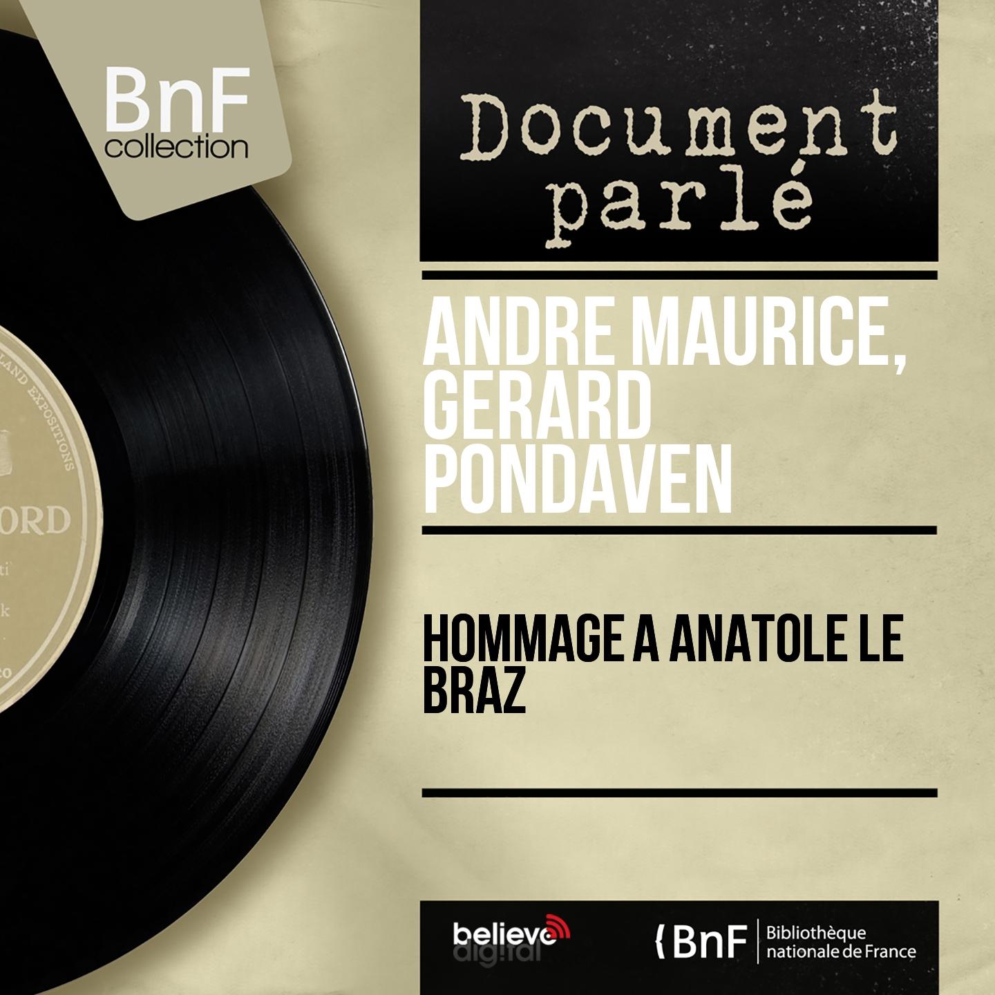 Постер альбома Hommage à Anatole Le Braz (Mono Version)