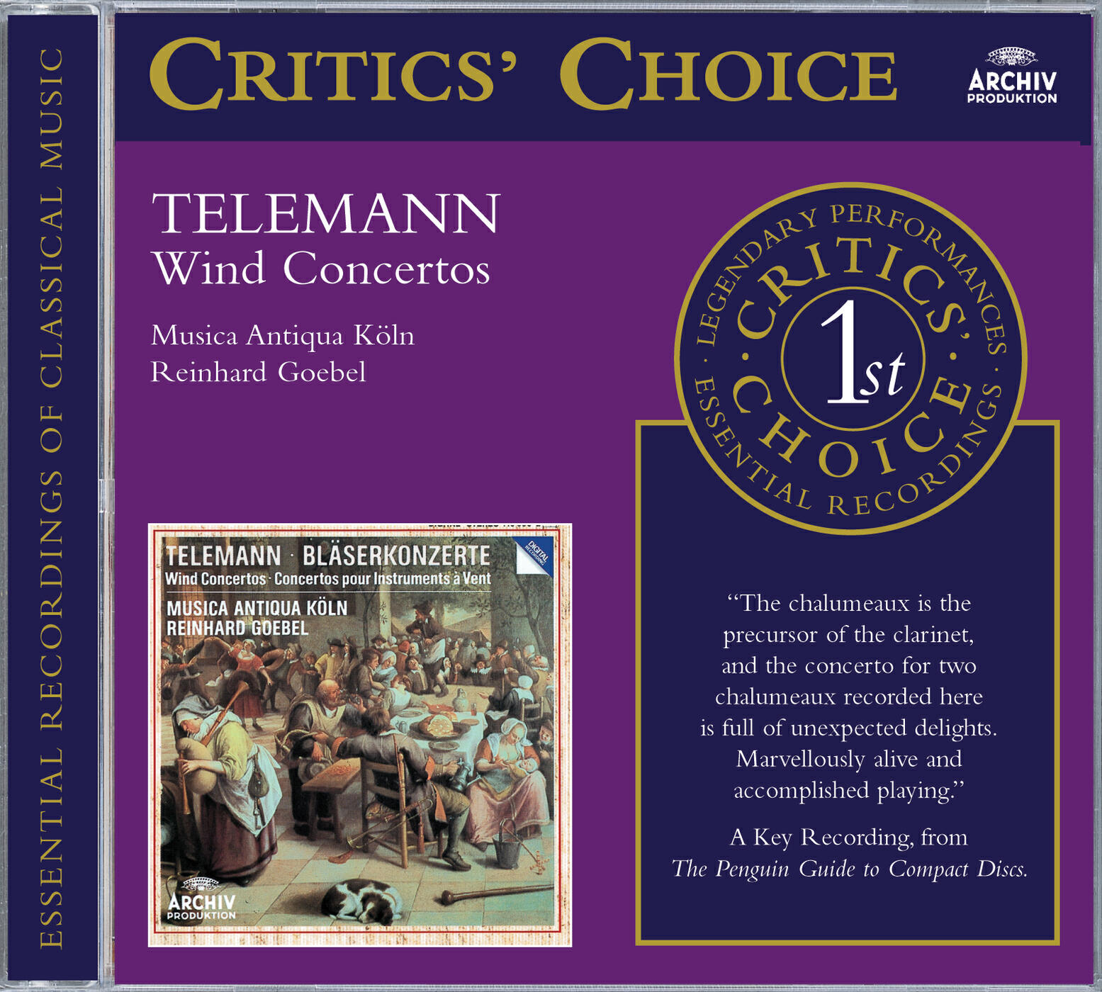 Telemann Concerto for Recorder, Flute, Strings and Continuo in E Minor