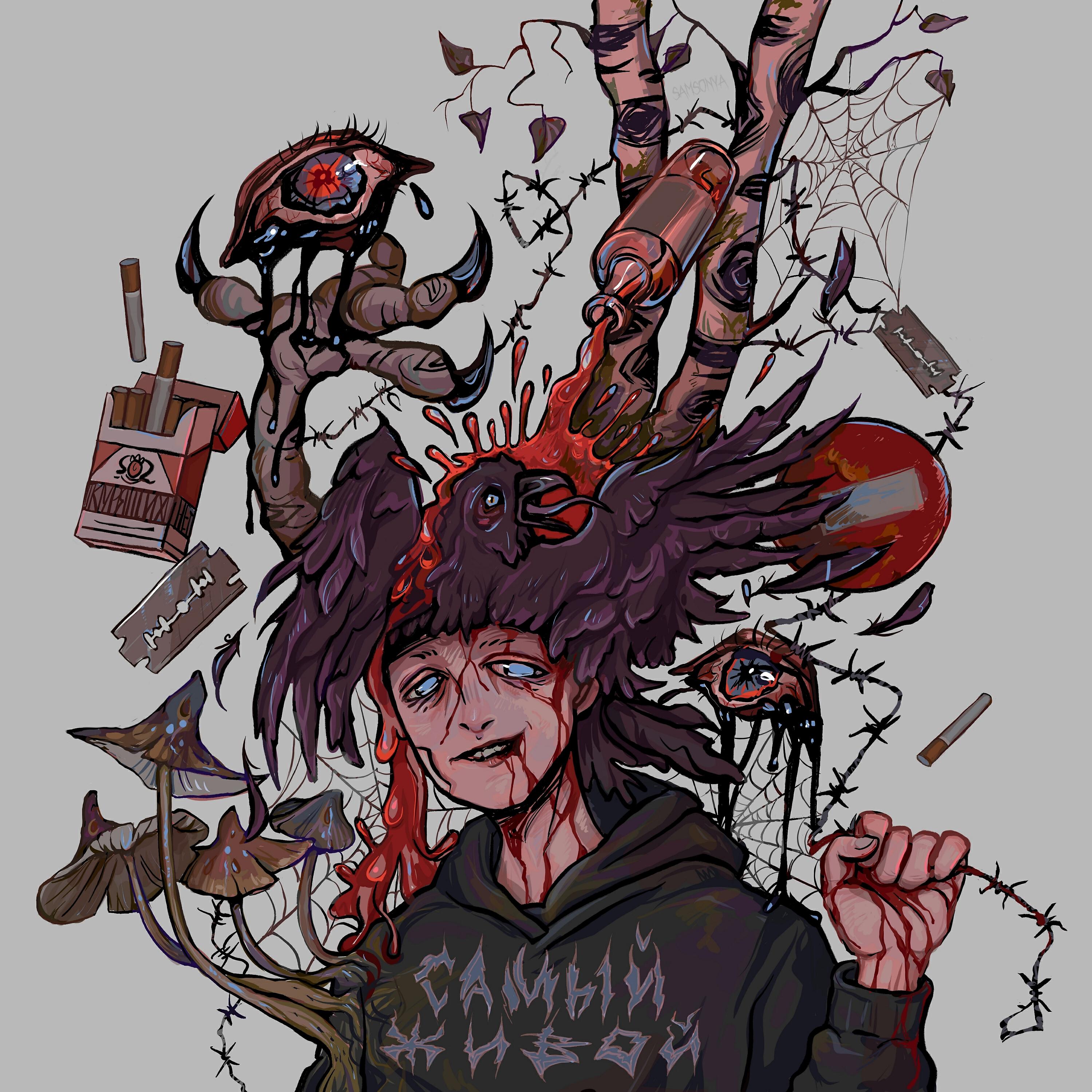 Хофманита на балконе курит. Плакат нельзя курить. Бытовуха курящих нет. Курящих нет мне очень жаль. Не кури.