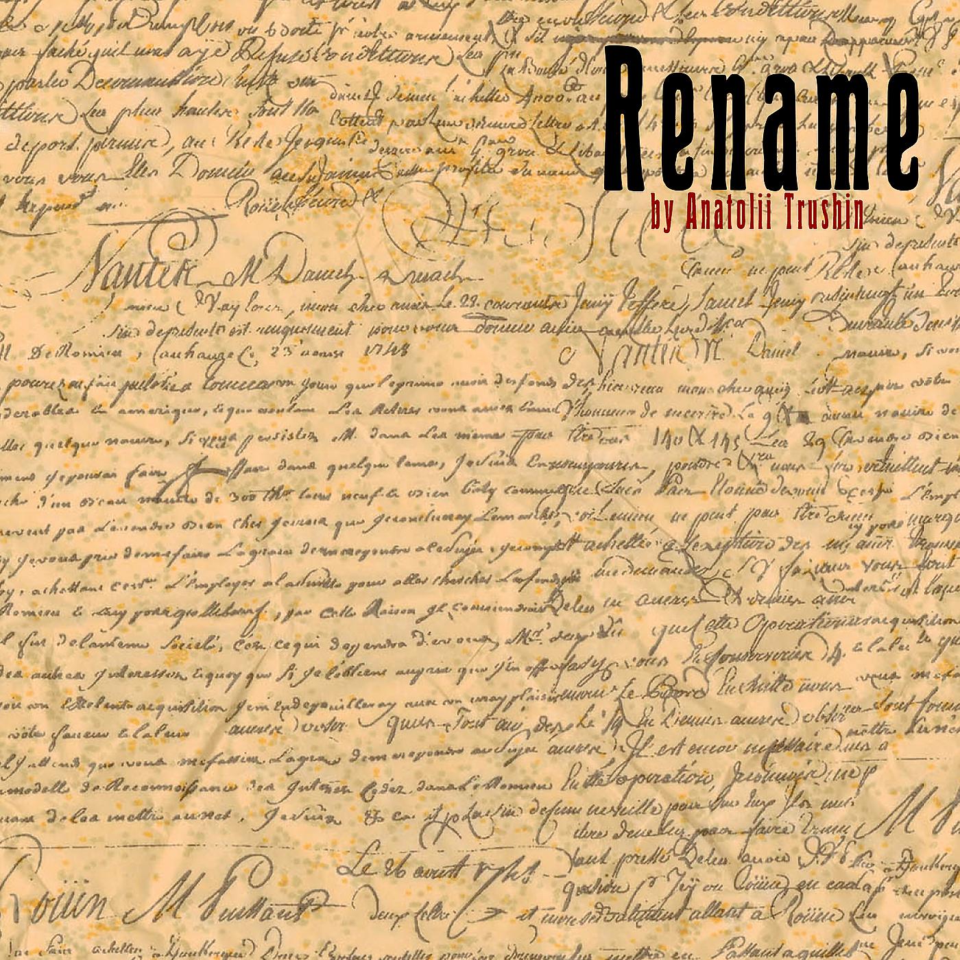 Постер альбома Rename