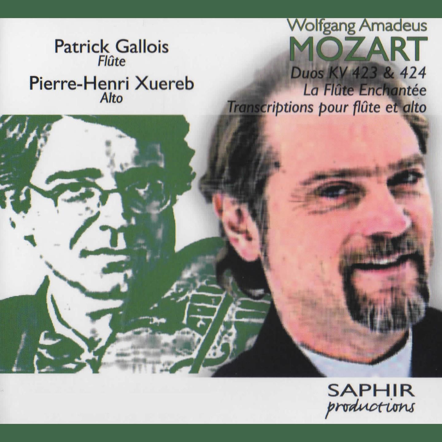 Постер альбома Mozart: Duos K. 423, K. 424 & La flûte enchantée