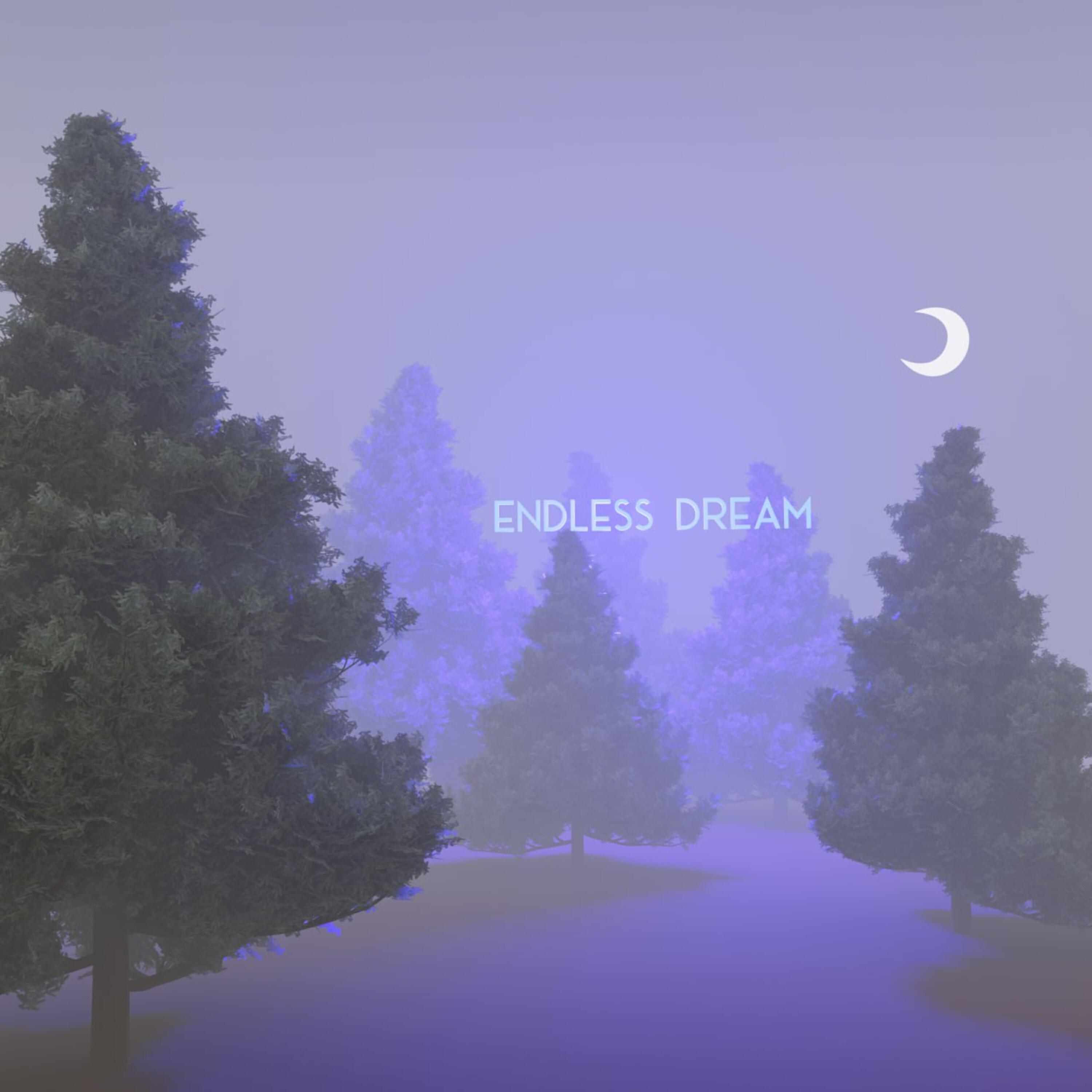 Endless dreaming. Фреска лес и Луна.