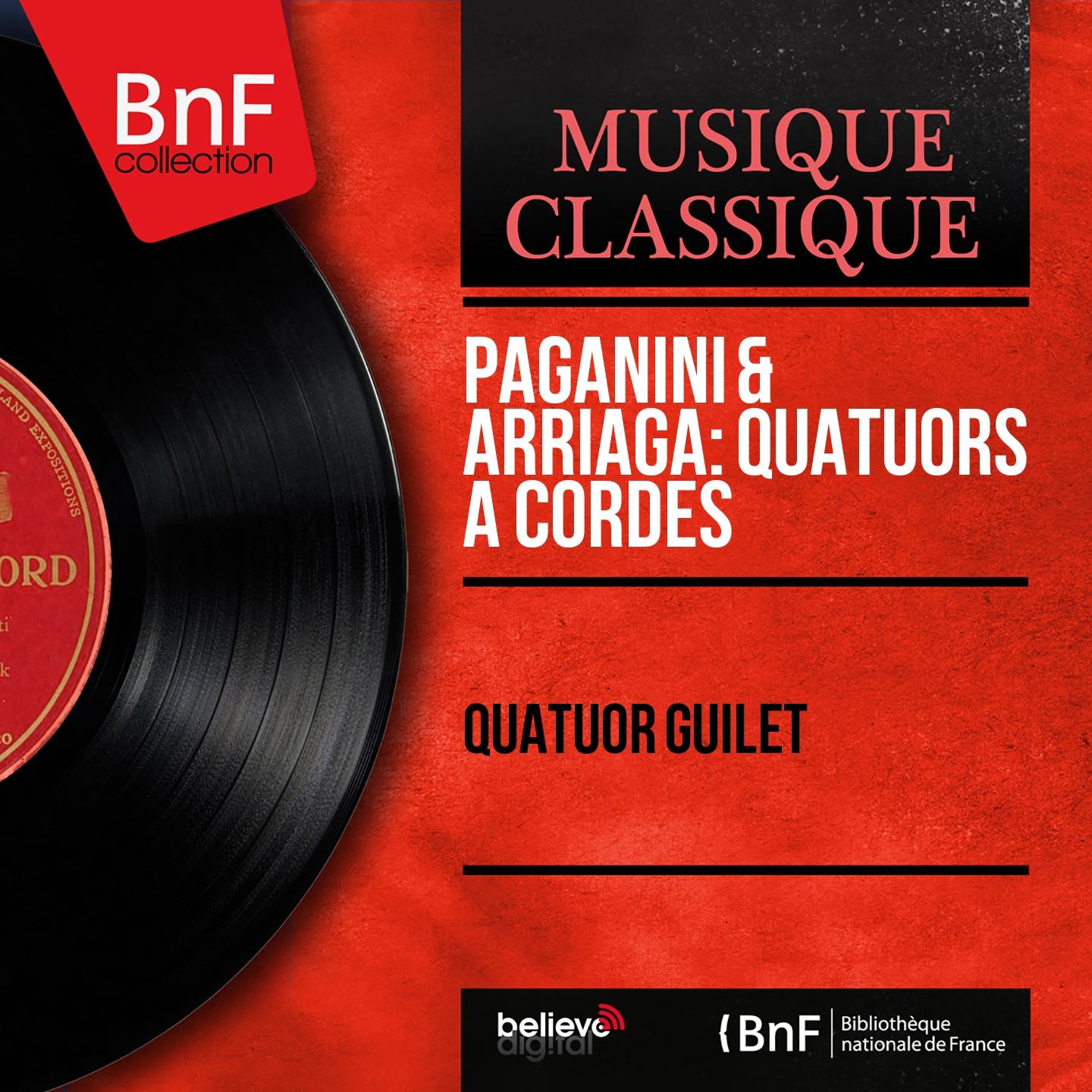 Постер альбома Paganini & Arriaga: Quatuors à cordes (Mono Version)