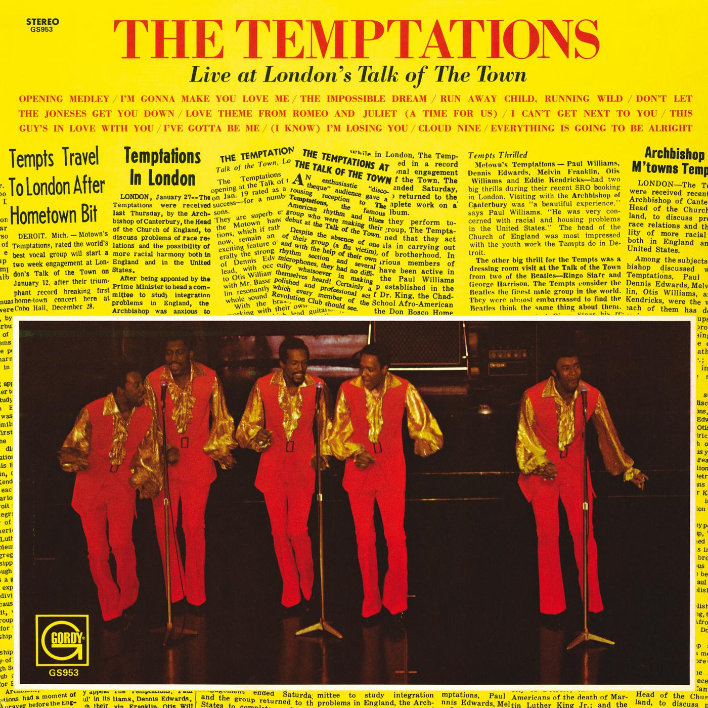Постер альбома The Temptations Live At London's Talk Of The Town