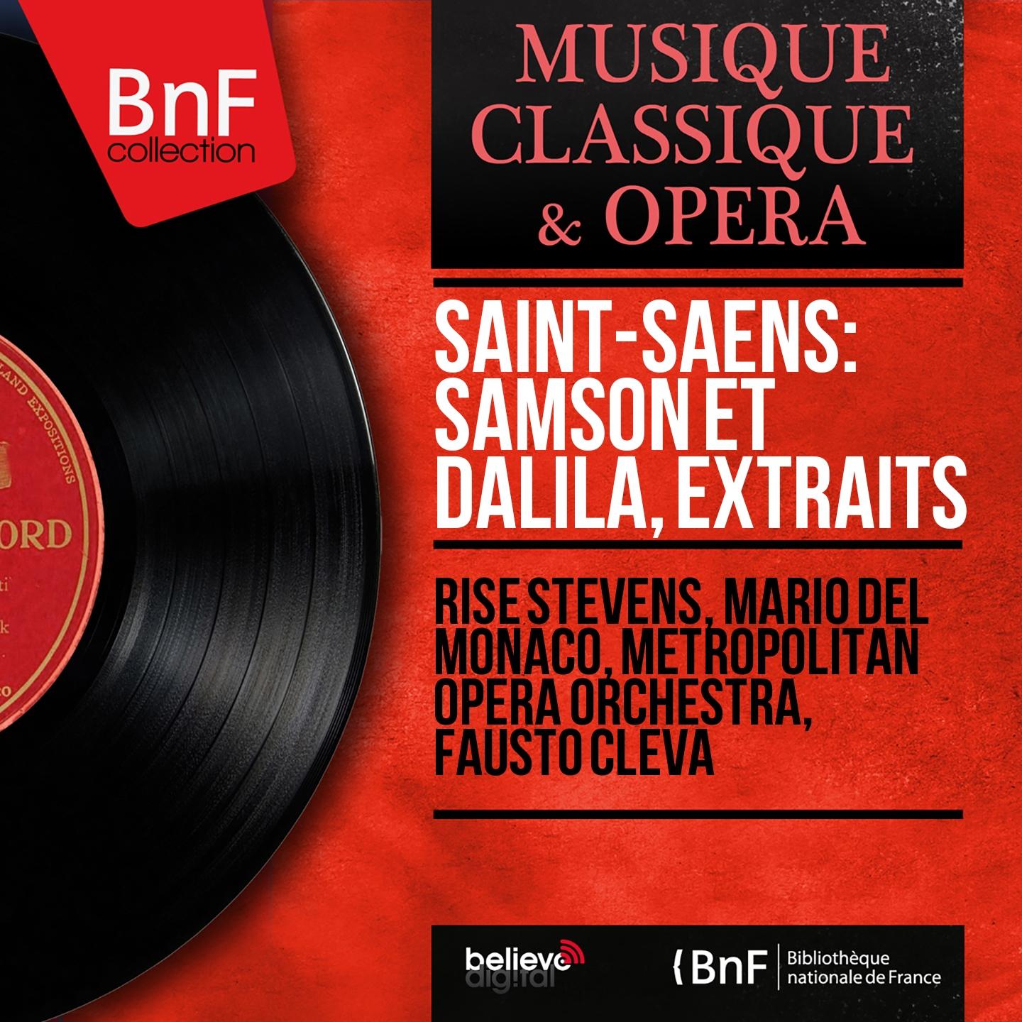Постер альбома Saint-Saëns: Samson et Dalila, extraits (Mono Version)