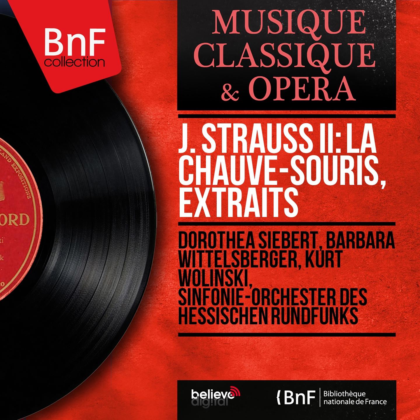 Постер альбома J. Strauss II: La chauve-souris, extraits (Mono Version)