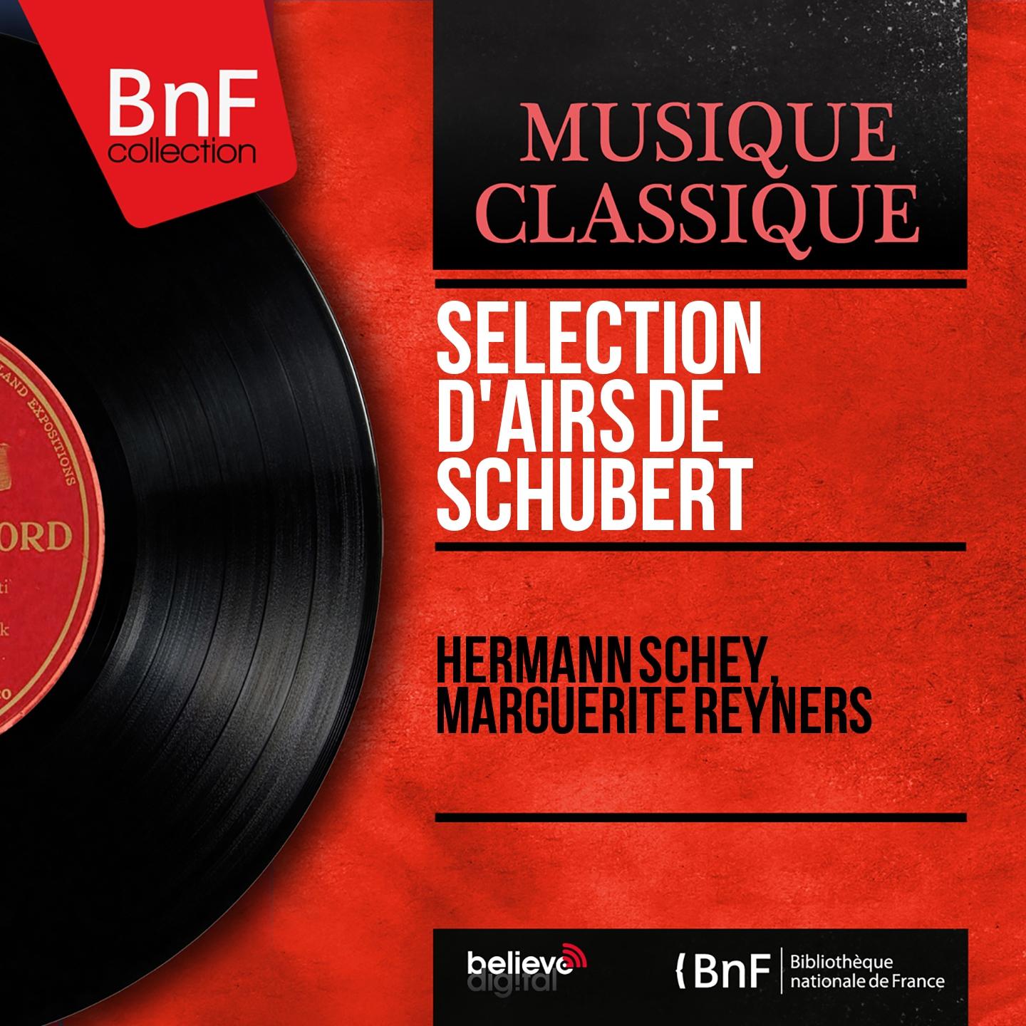 Постер альбома Sélection d'airs de Schubert (Mono Version)