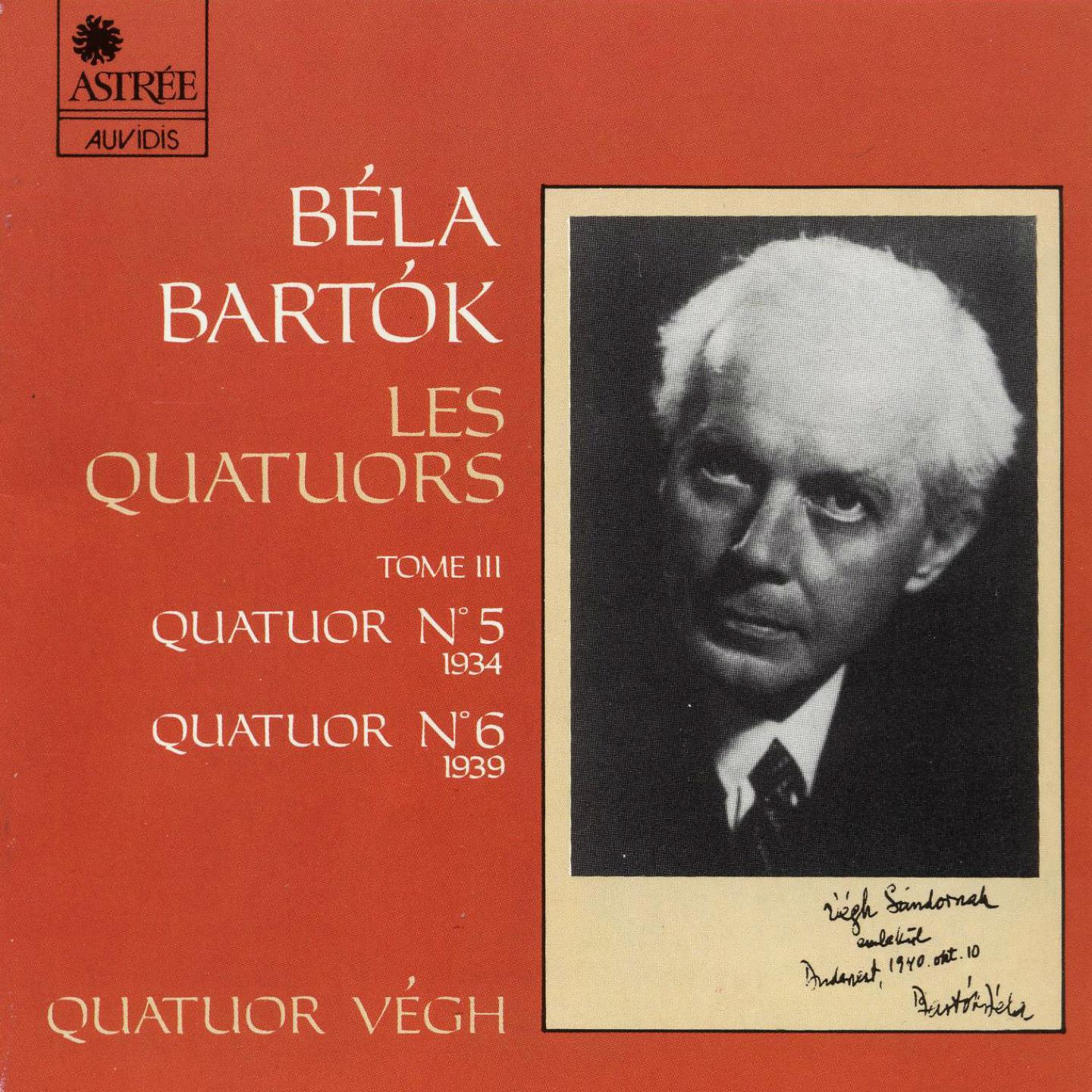 Постер альбома Bartók: Les quatuors, Vol. 3