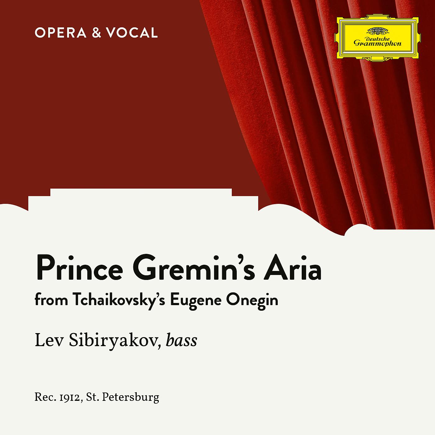 Постер альбома Tchaikovsky: Eugene Onegin: Prince Gremin's Aria