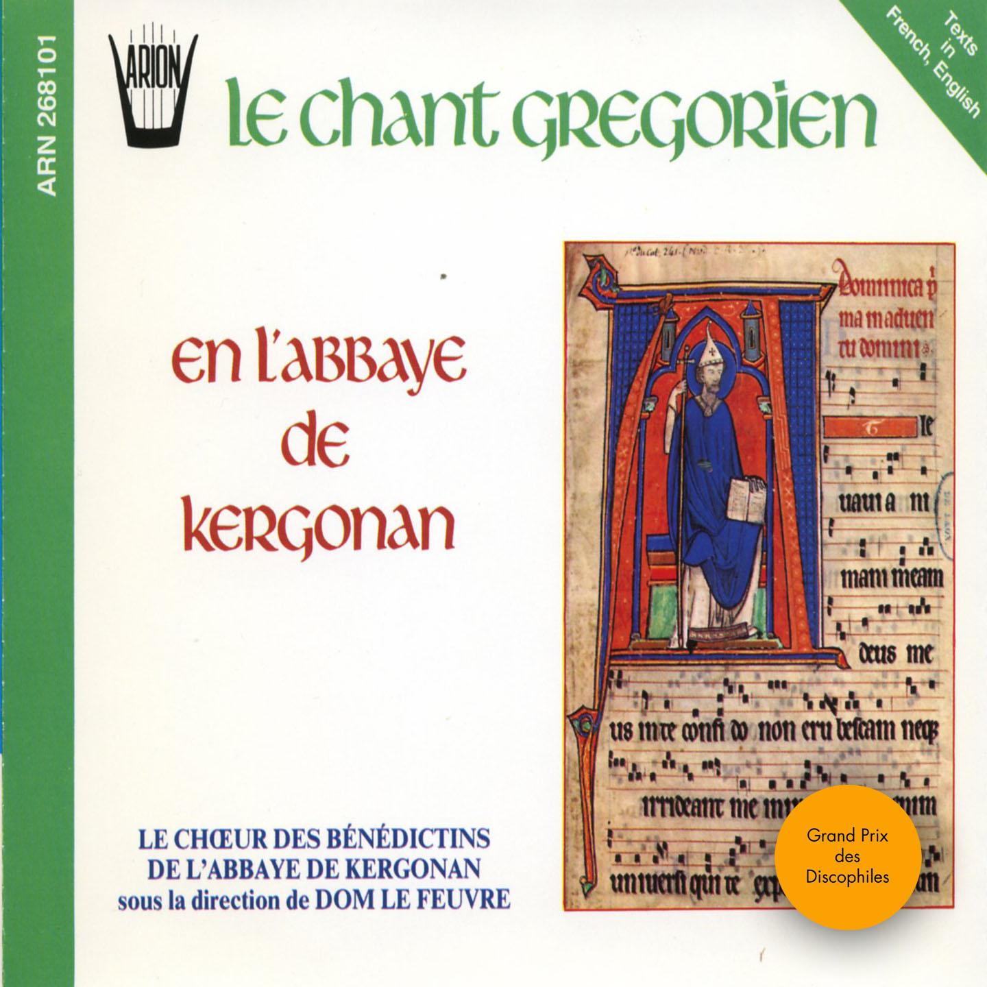 Постер альбома Le chant grégorien en l'abbaye de Kergonan