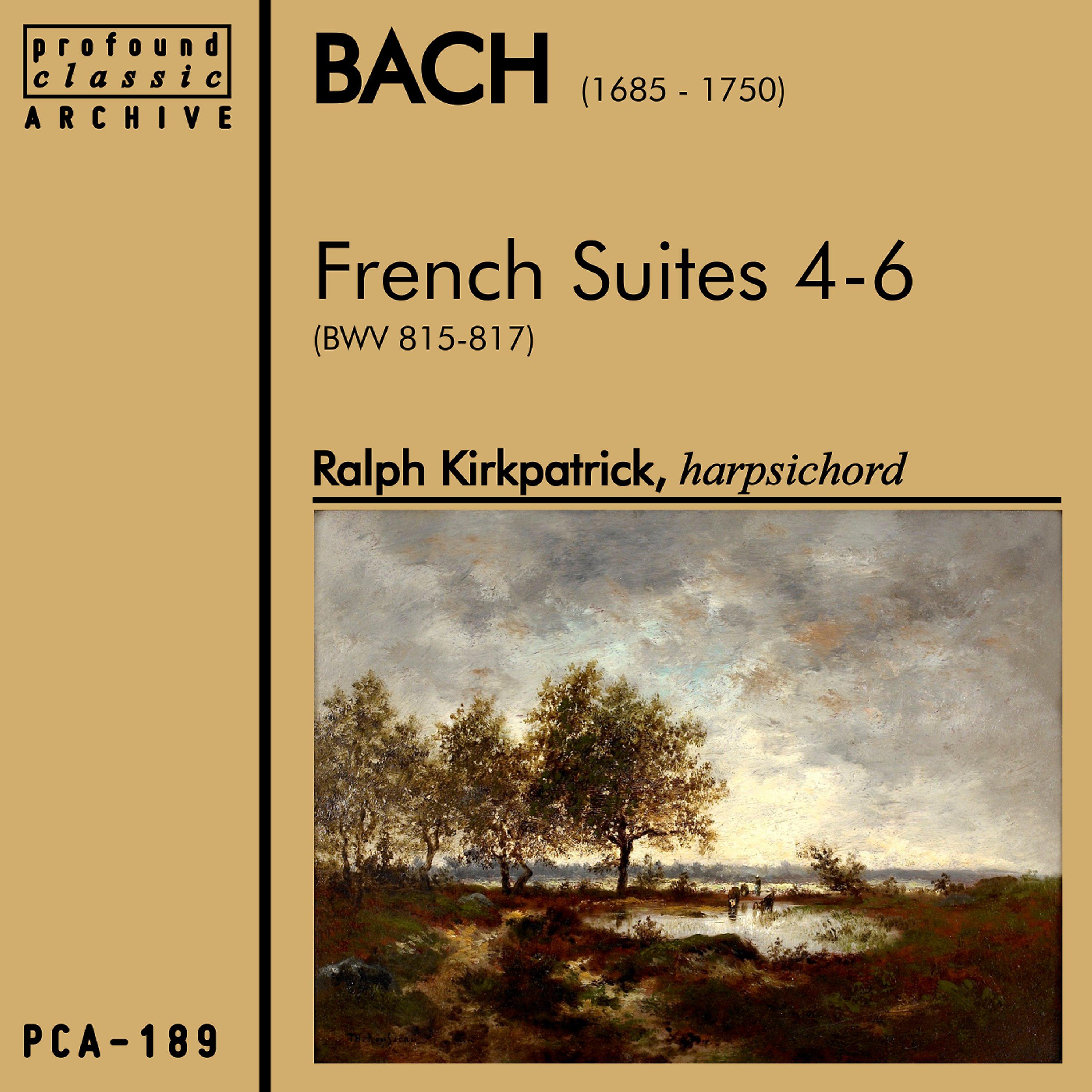 Постер альбома Bach: French Suites 4-6