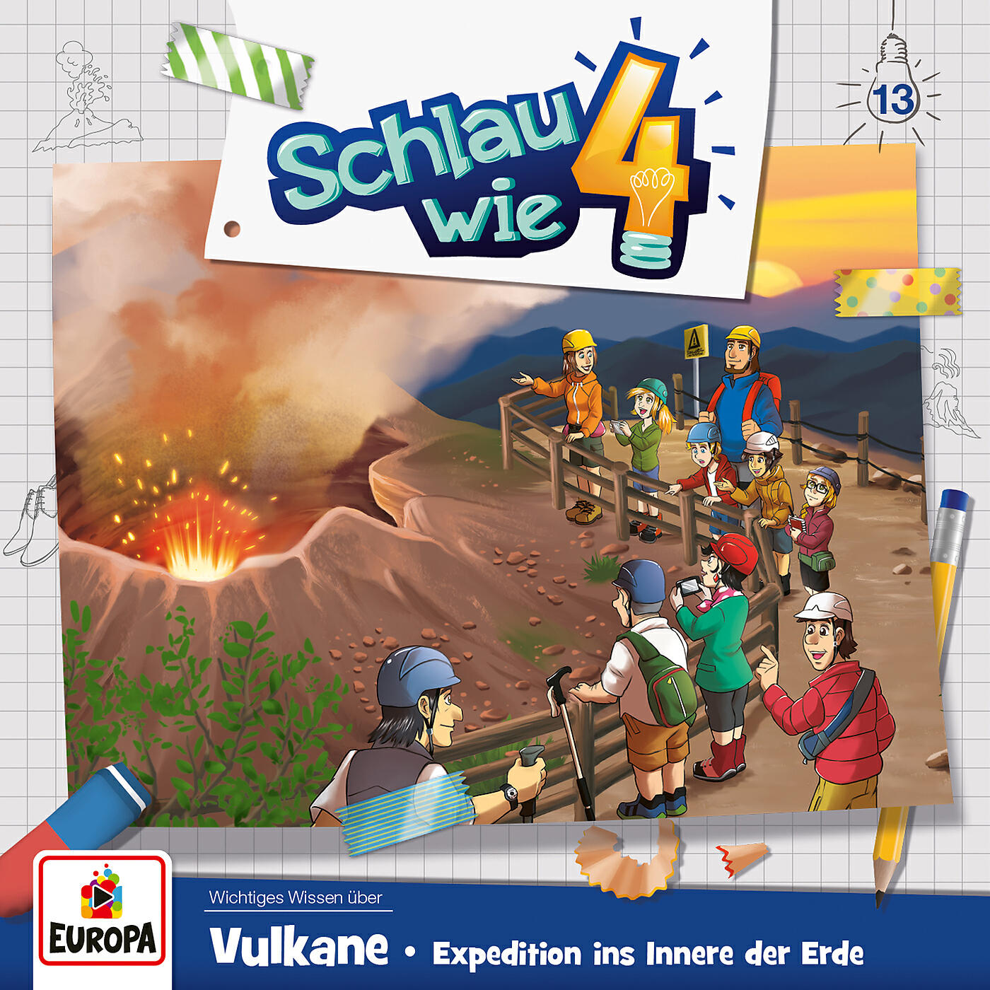 Schlau wie Vier - 013 - Vulkane. Expedition ins Innere der Erde (Inhaltsangabe)