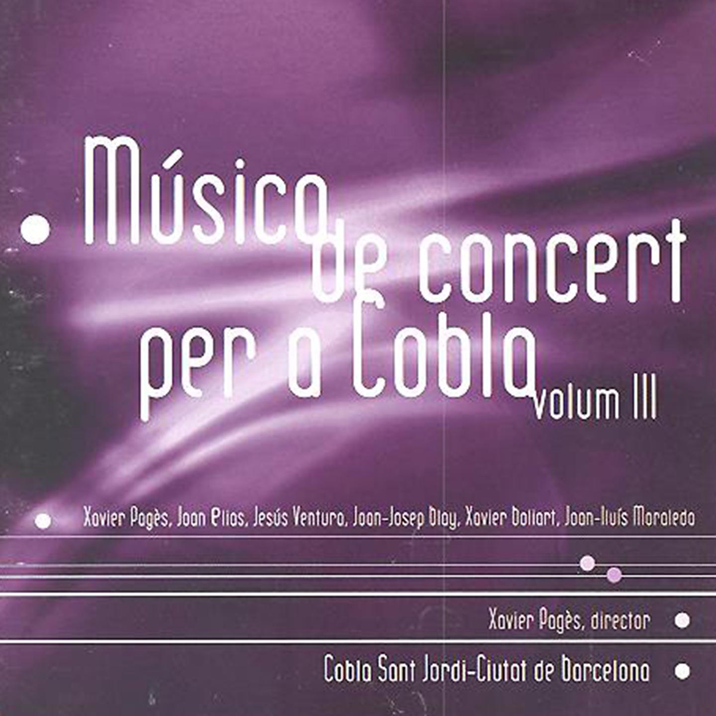 Постер альбома Música de Concert per a Cobla, Vol. 3