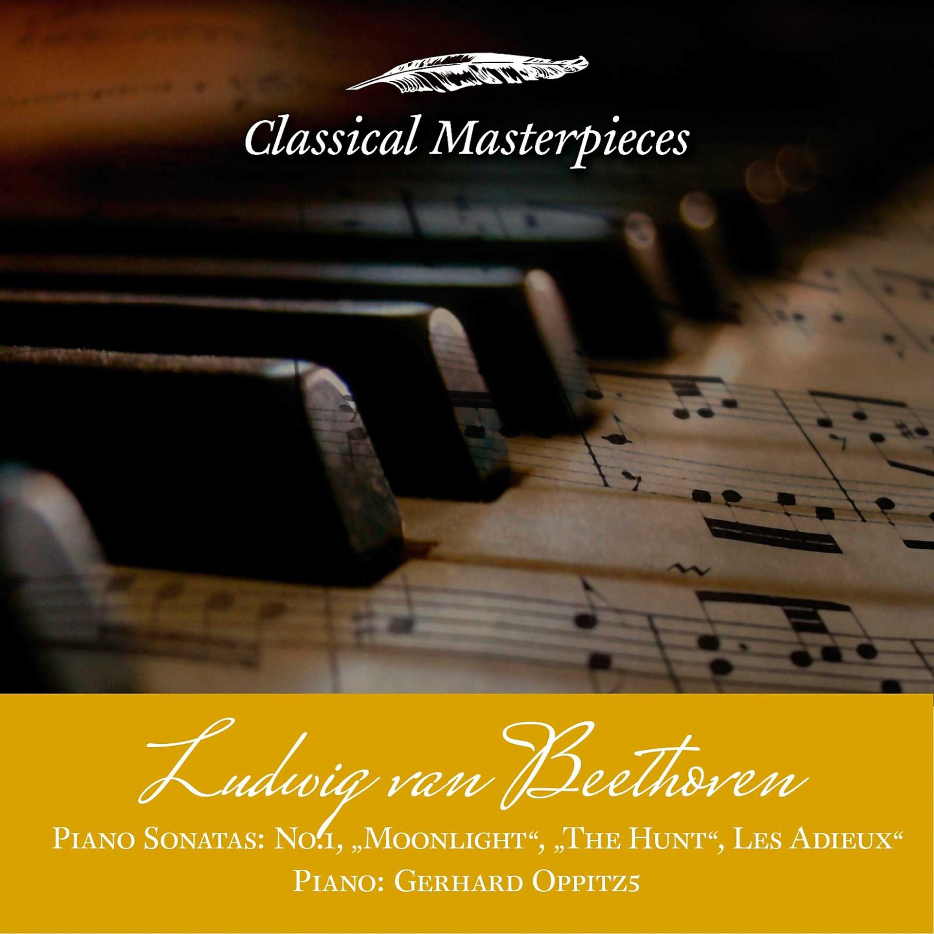 Постер альбома Ludwig van Beethoven Piano Sonatas "Moonlight", "The Hunt", Les Adieux"