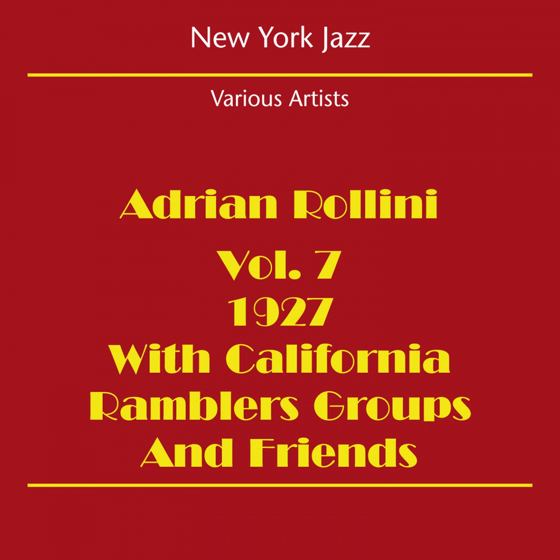 Постер альбома New York Jazz (Adrian Rollini 1927 Volume 7 - With California Ramblers Groups And Friends)