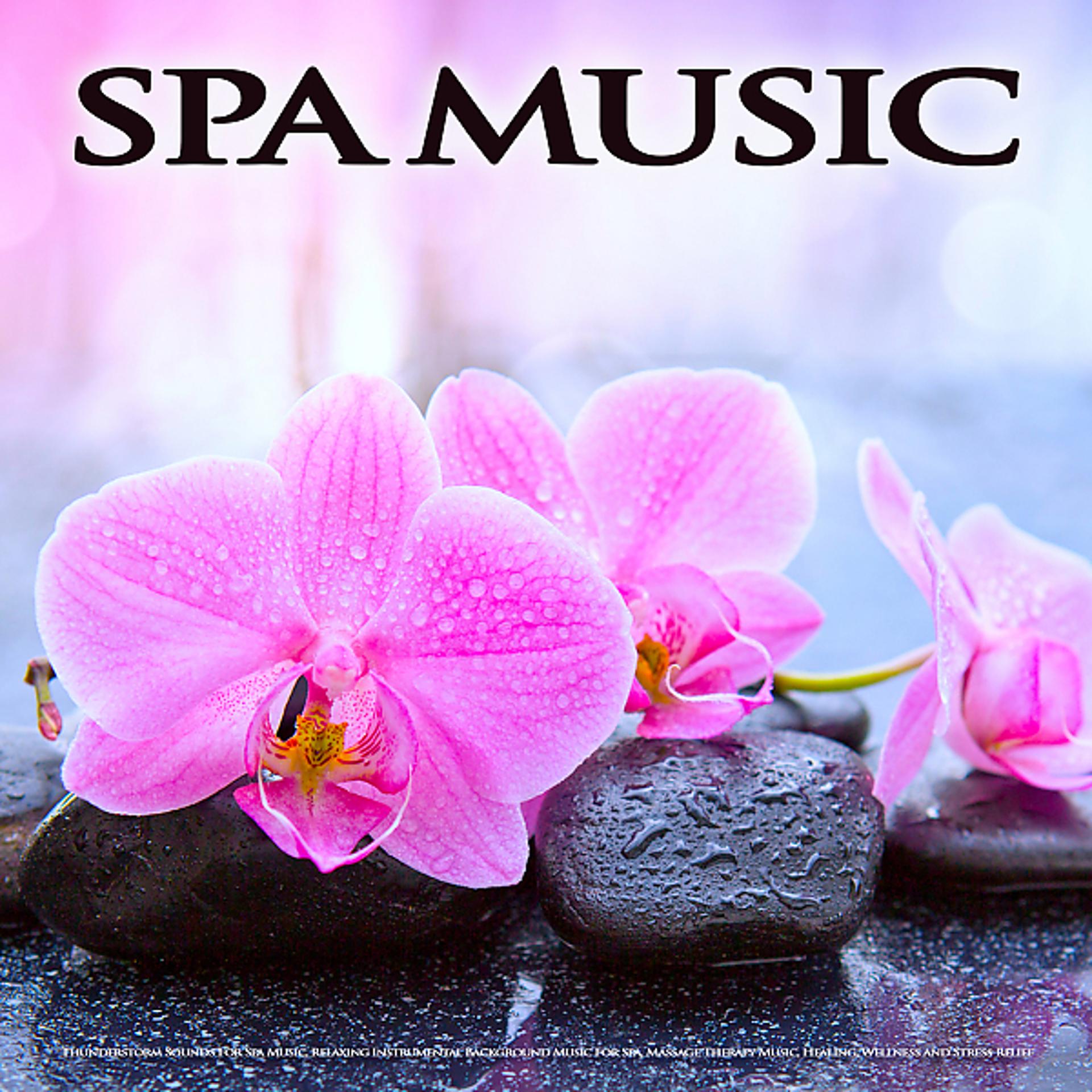 Постер альбома Spa Music: Thunderstorm Sounds For Spa Music, Relaxing Instrumental Background Music For Spa, Massage Therapy Music, Healing, Wellness and Stress Relief