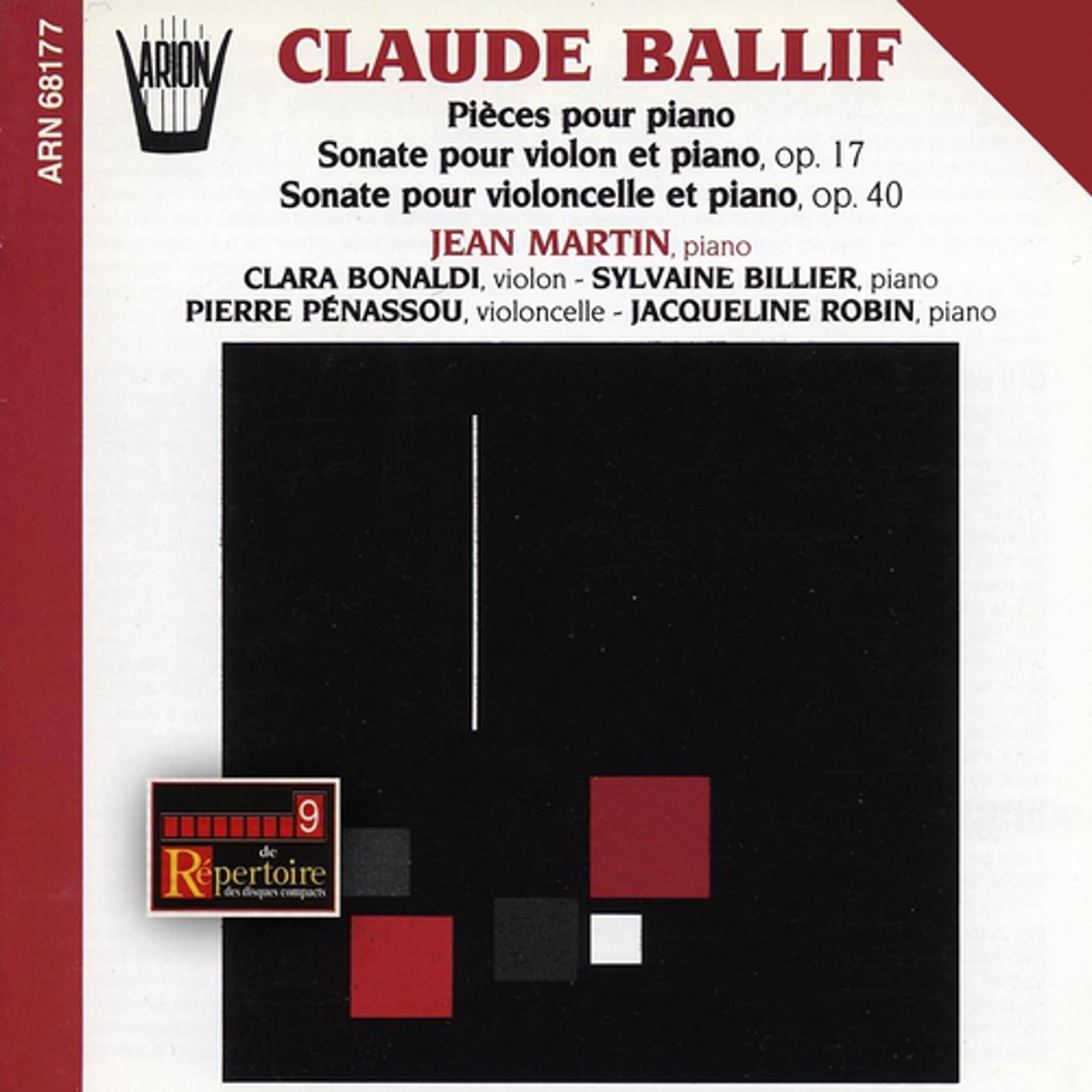 Постер альбома Ballif : Pièces pour piano & sonates